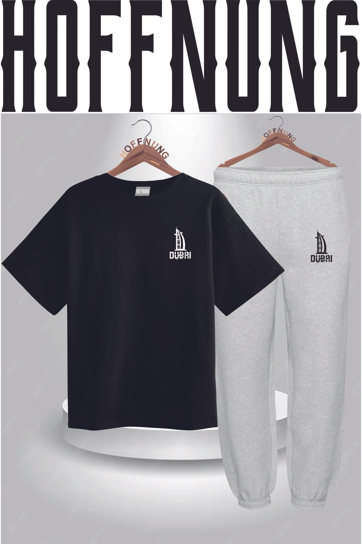 HOFFNUNG Full Pants Bubaı Burjslsrsb 1 Colour Baskılı Hoffnunf Full Pants Yazlık Takım