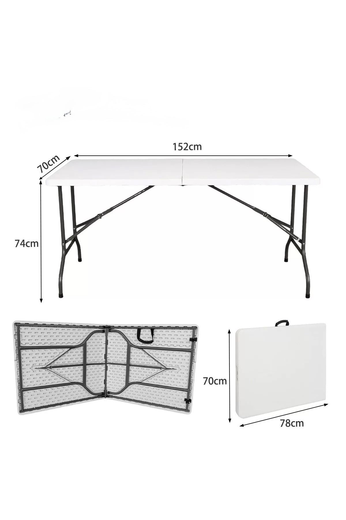 Living-Multi-Purpose Foldable Table with Handle – Rectangular Design 6