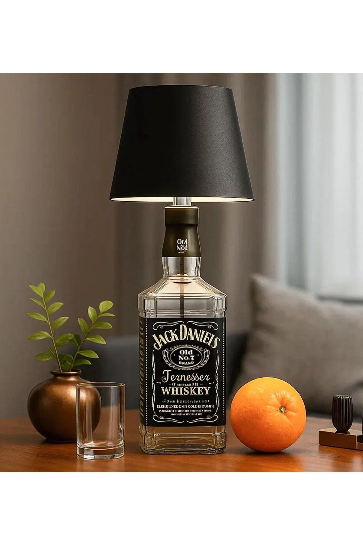 Bk Gift Kablosuz 3 Renkli Led Siyah Şişe Lambası, Ev Hediyesi, Arkadaşa Hediye, Sevgiliye Hediye