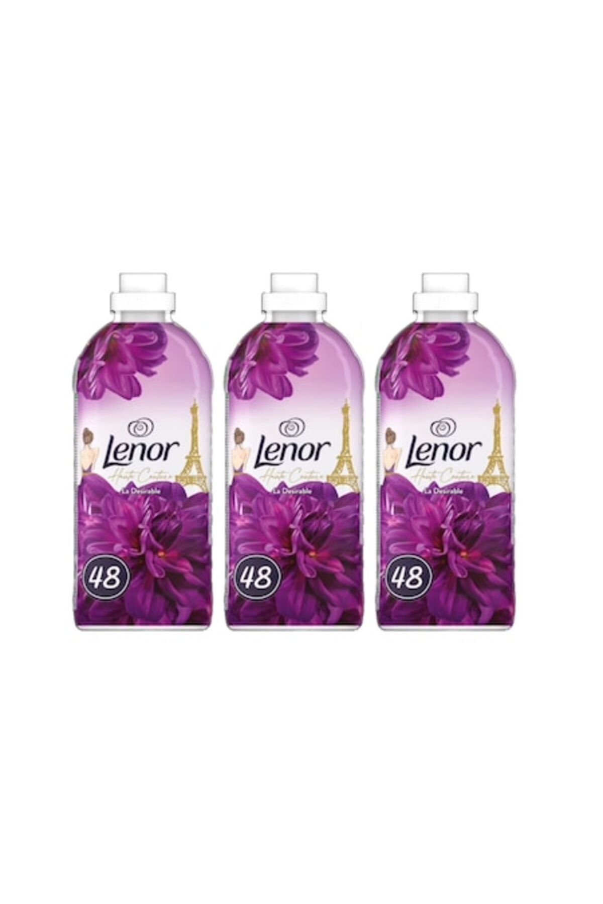 lenor Set 3 X Balsam Rufe Lenor 1.2l 48 Spalari La Desirable, Ingrijire Delicata A Tesaturilor - One Size
