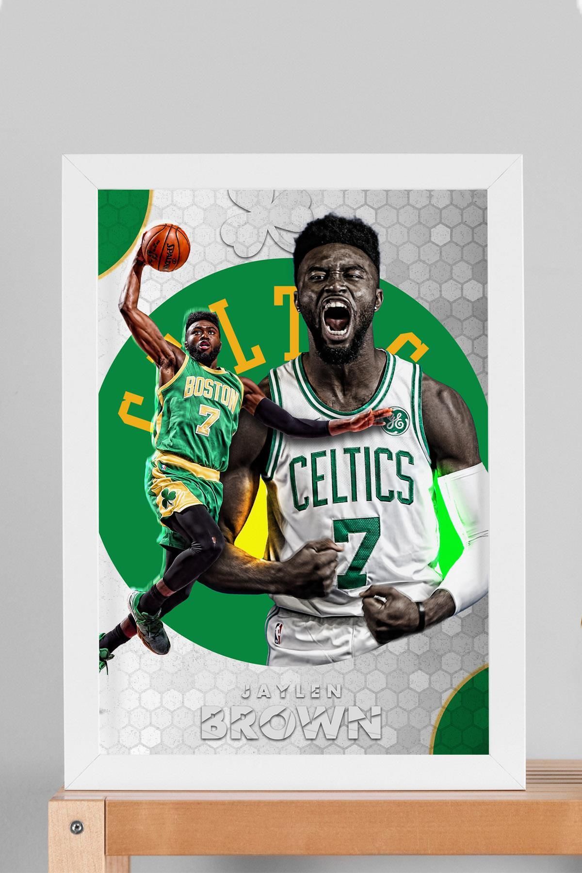 Saturn Jaylen Brown Çerçeveli Tablo - Boston Celtics NBA Posteri Tablo