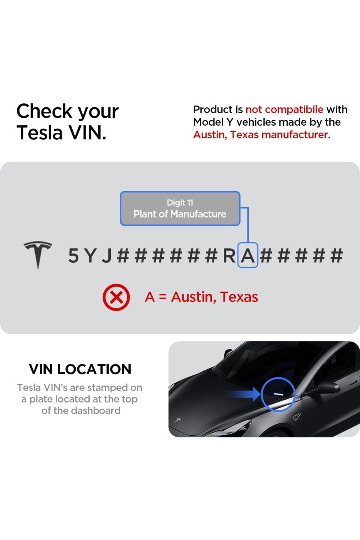Spigen-Spigen Tesla Model 3 2021-2023 and Model Y Under Screen Centre Console Storage - Black Edition 2