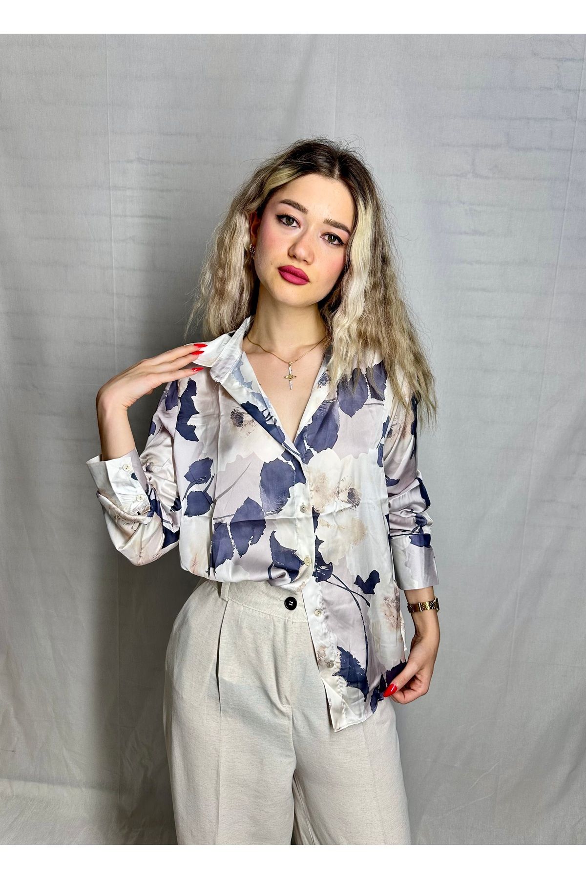 D'or Pierre Orijinal Model Saten Gömlek