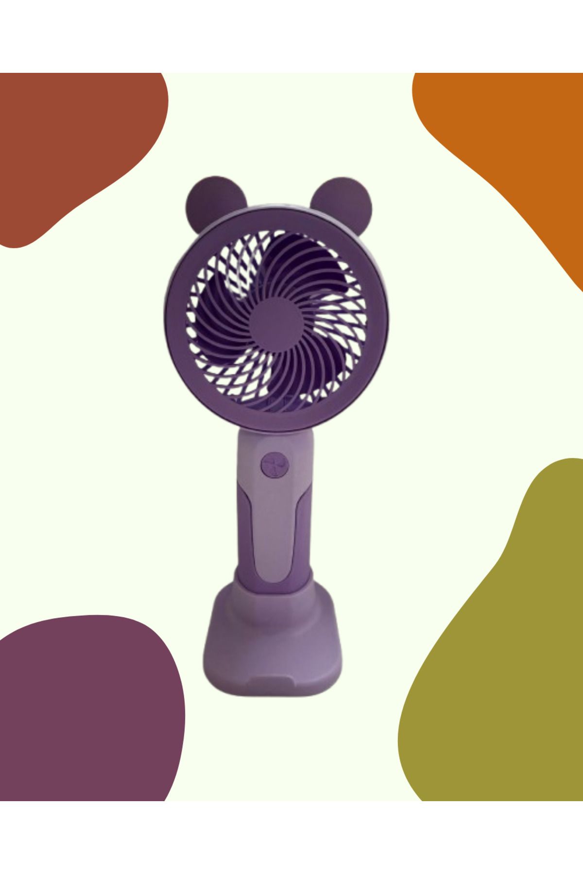 TGB Mini Fan Masaüstü Taşınabilir Telefon Stantlı Vantilatör 2si 1 Arada Taşınabilir Masaüstü Fan ŞARJLI