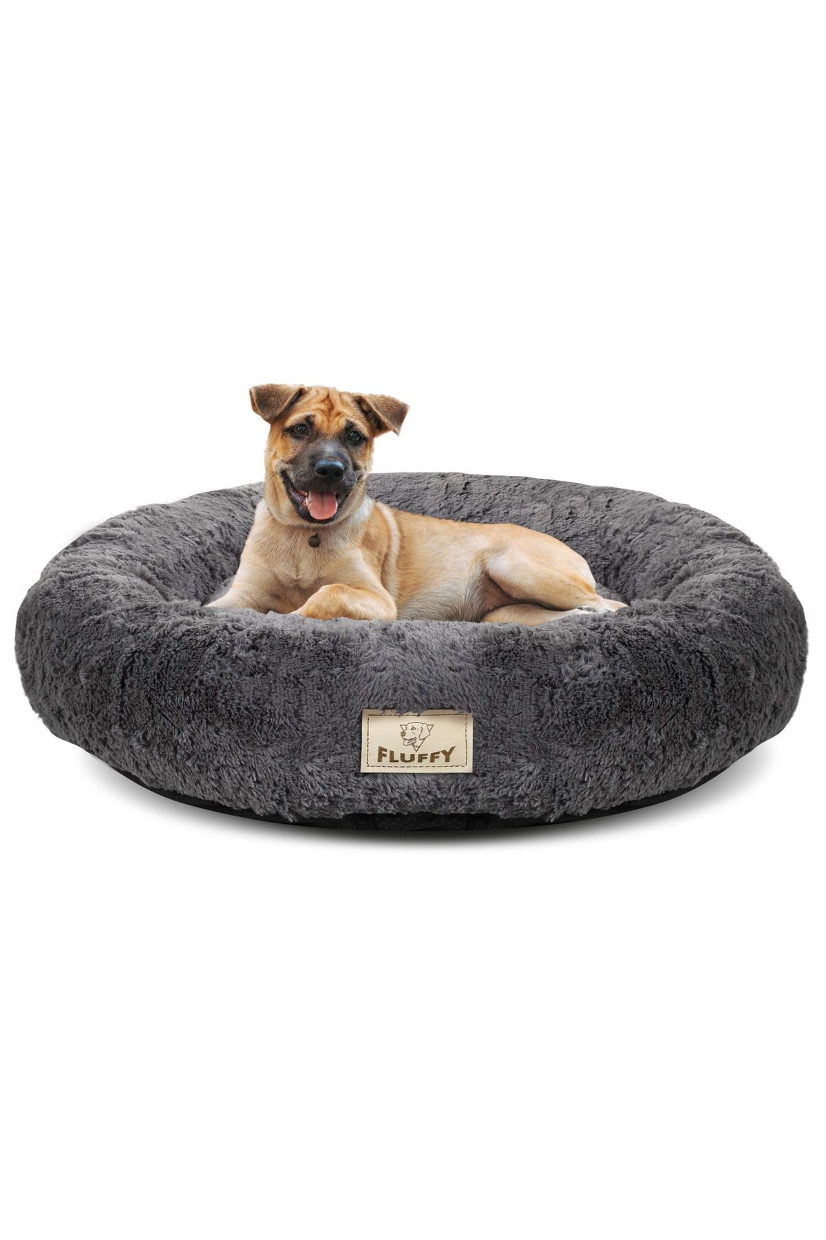 shumee Pat Shaggy 60 Cm Gri Închis, Detașabil, Antiderapant - One Size