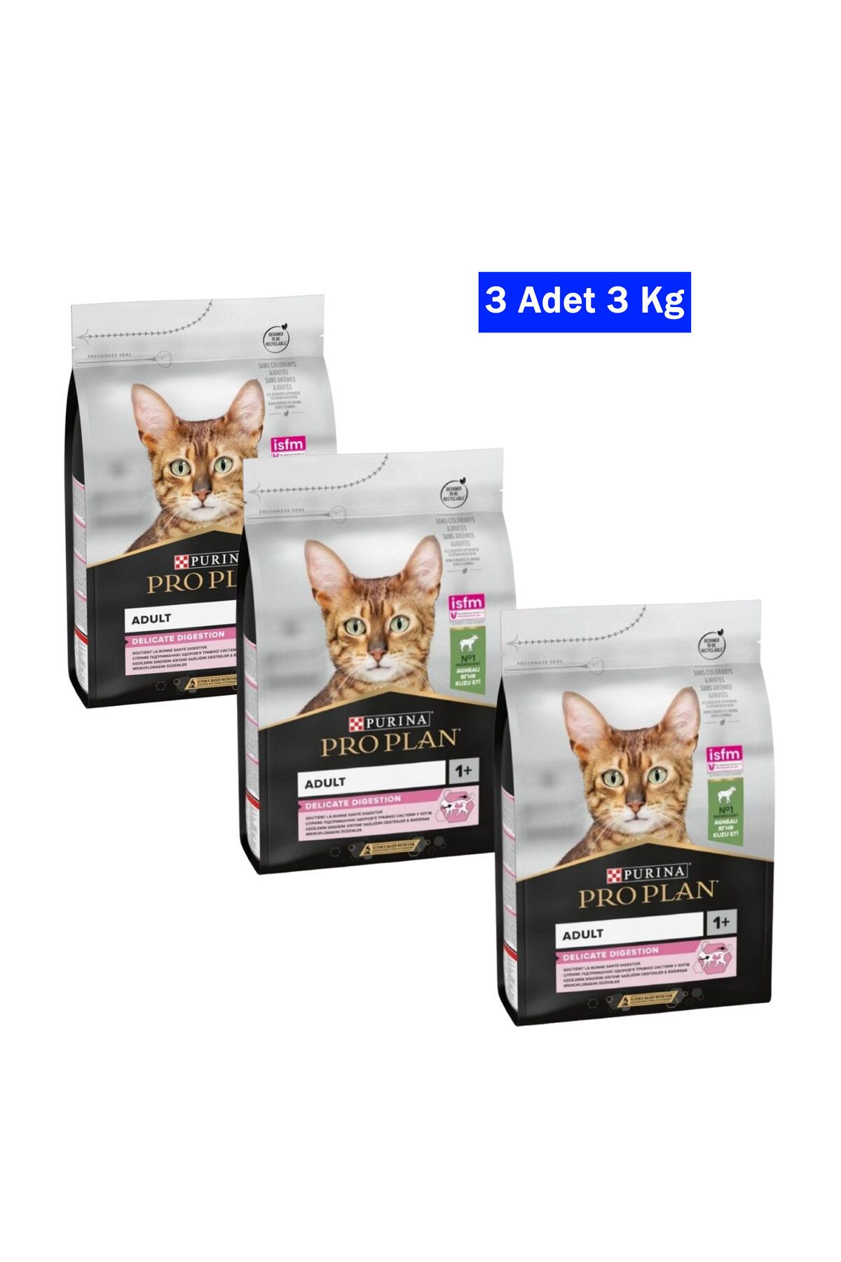 Pro Plan Delicate Kuzu Etli Yetişkin Kedi Maması 3 Kg 3 Lü Paket
