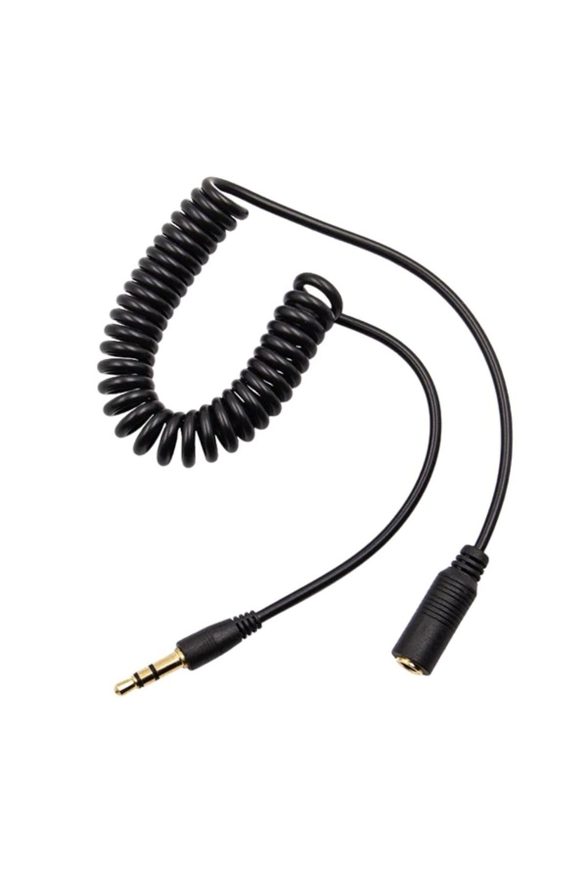 Zilevo Spiralli 3.5mm Dişi Erkek Stereo Uzatma Kablosu