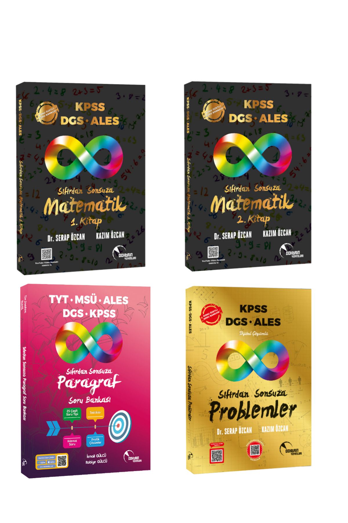 Doktrin Yayınları ALES Matematik Seti (Sıfırdan Sonsuza KPSS DGS ALES 1 ve 2.Kitap + Paragraf + Problemler)