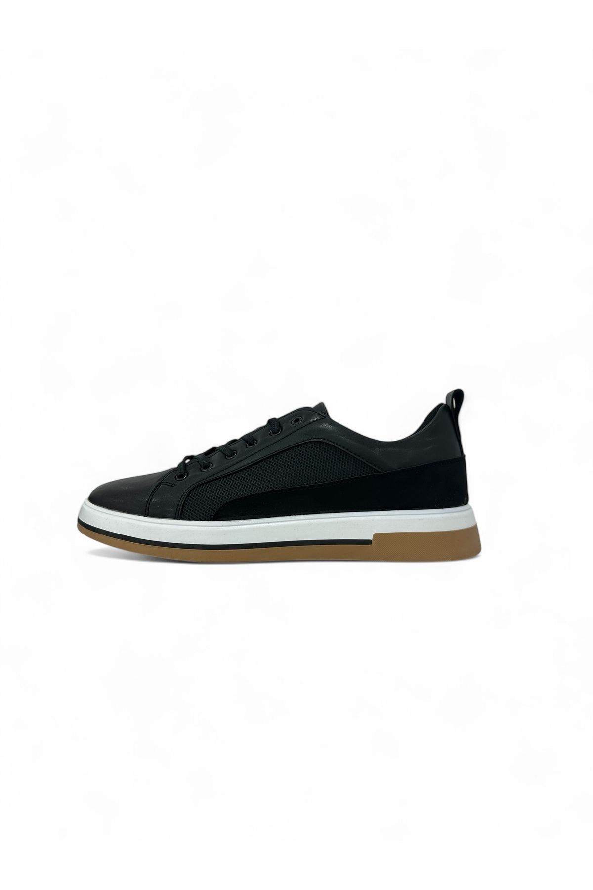 Butik Erkek Siyah Bağcıklı Günlük Sneaker