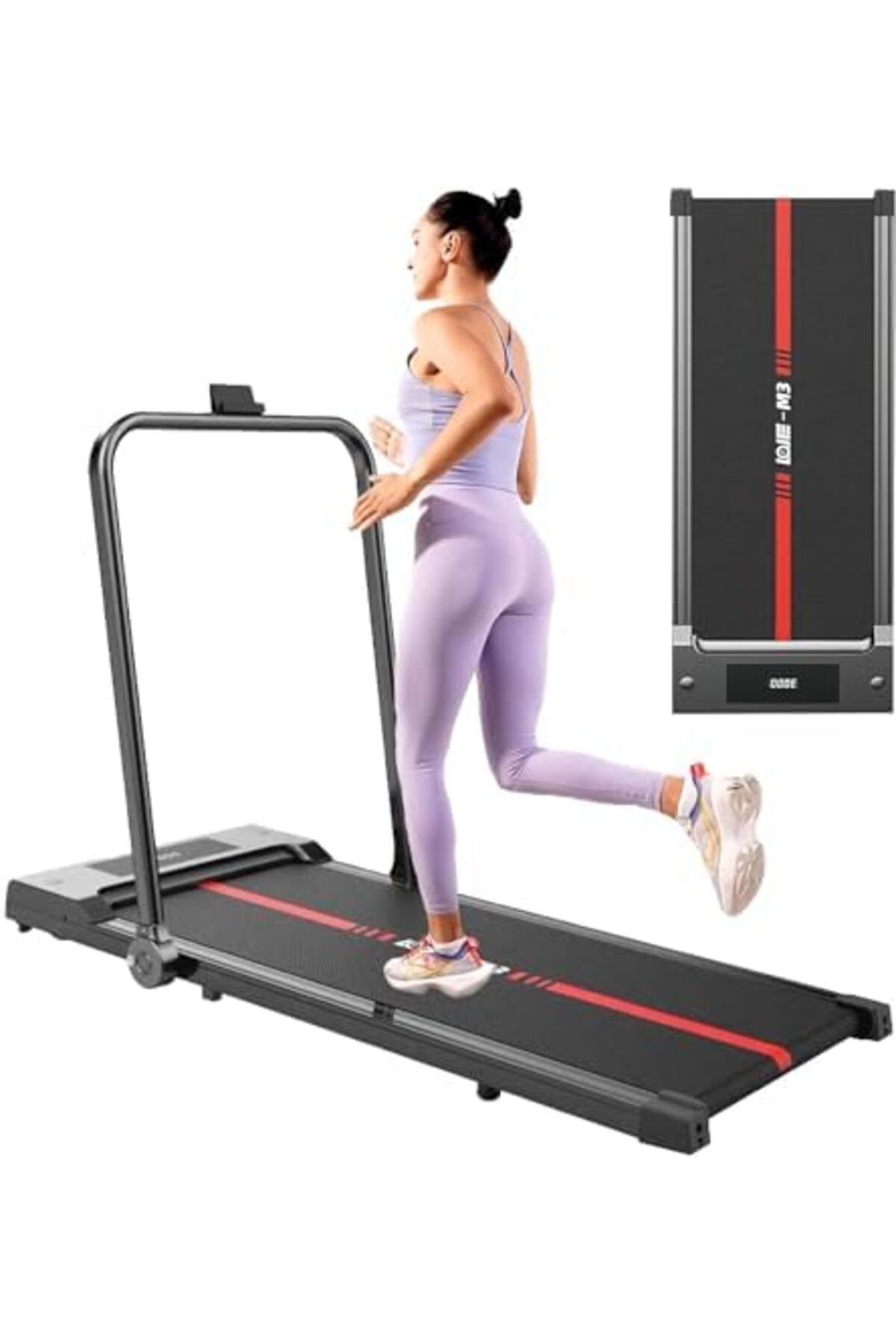 Rovyfota-Under Desk Walking Pad 3 in 1 Folding Treadmill for Home Office, 2.5HP Low-Noise With LED Display 2