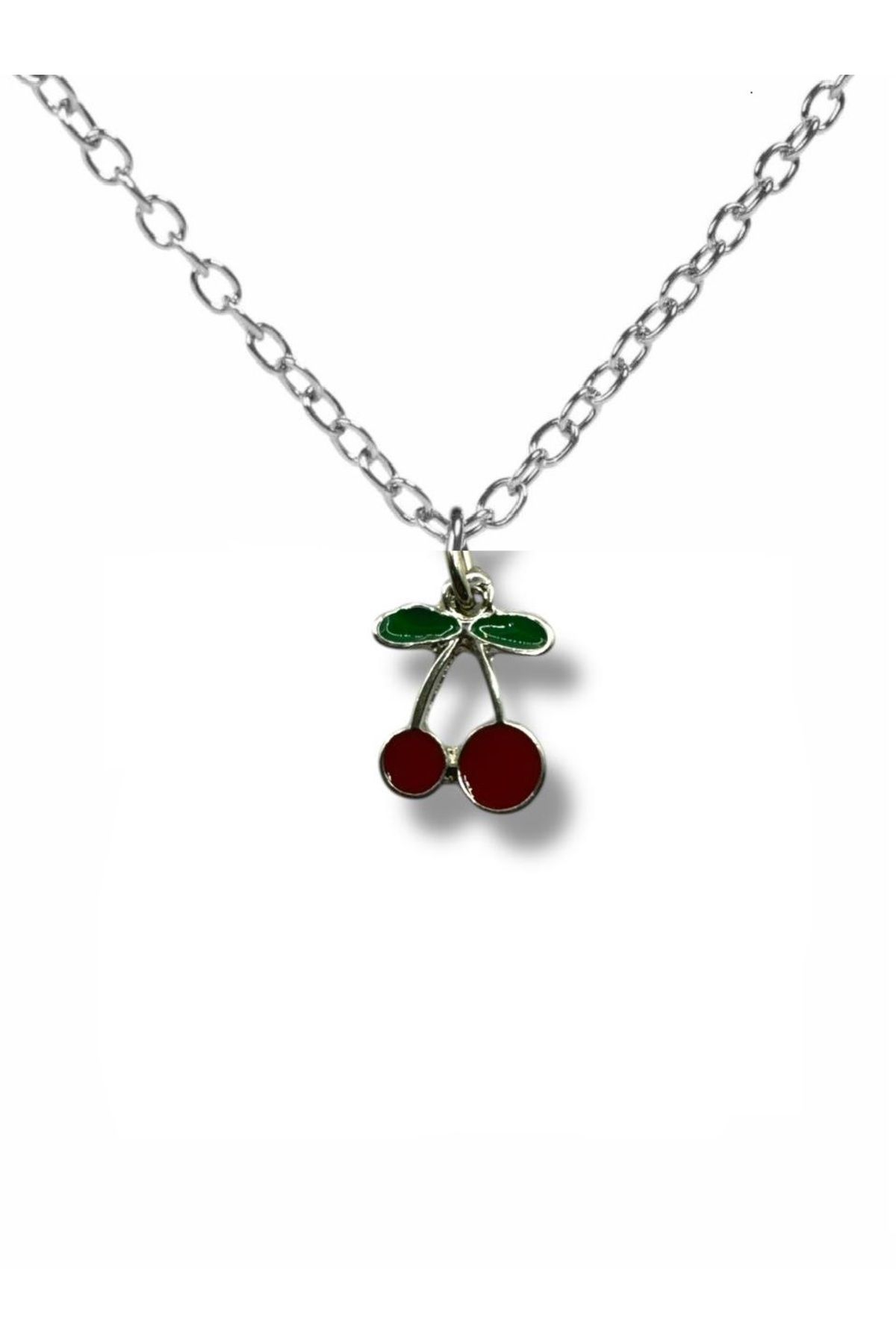 Herşey Nota Canlı Kırmızı Cherry Unisex Kolye – Tatlı ve Şık Tasarım