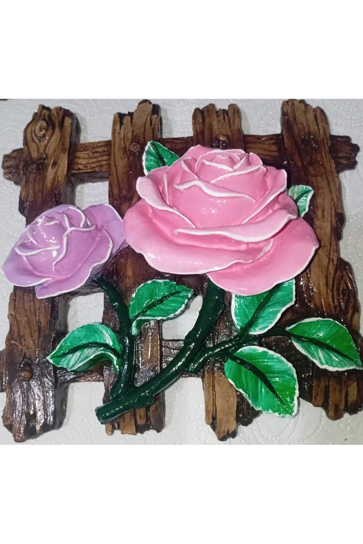 Home Gül Desenli Dekoratif Duvar Süsü Biblo