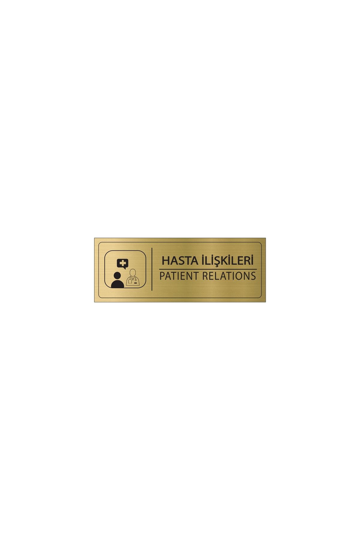 Mayeka Hasta İlişkileri İsimlik Altın Metal Kapı İsimliği Levhası Yönlendirme Tabelası