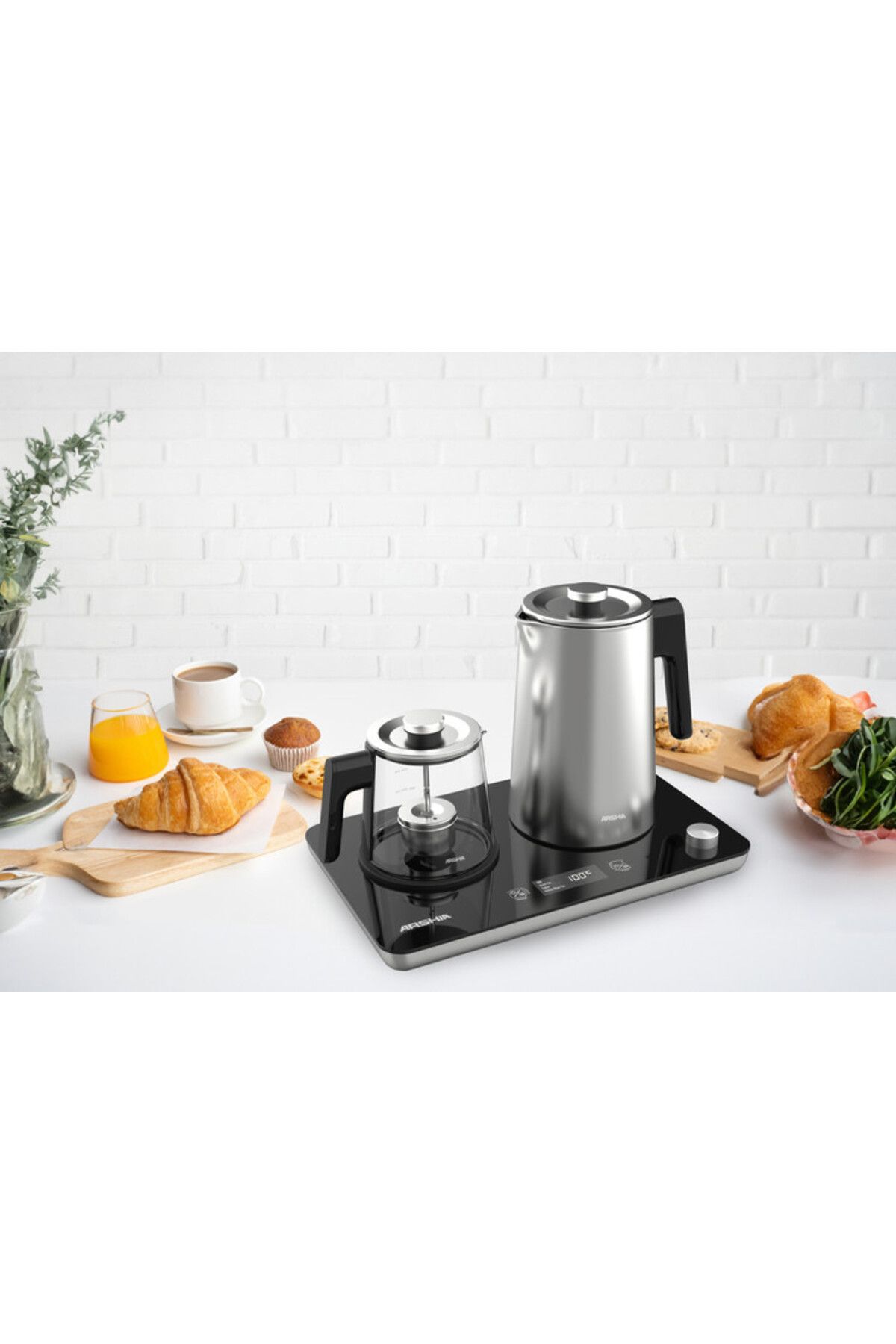 Arshia-T050 Tray Kettle,1.7l Kettle 1l Tea Maker, 800w, Strix Controller, Digital Preset Menu 3