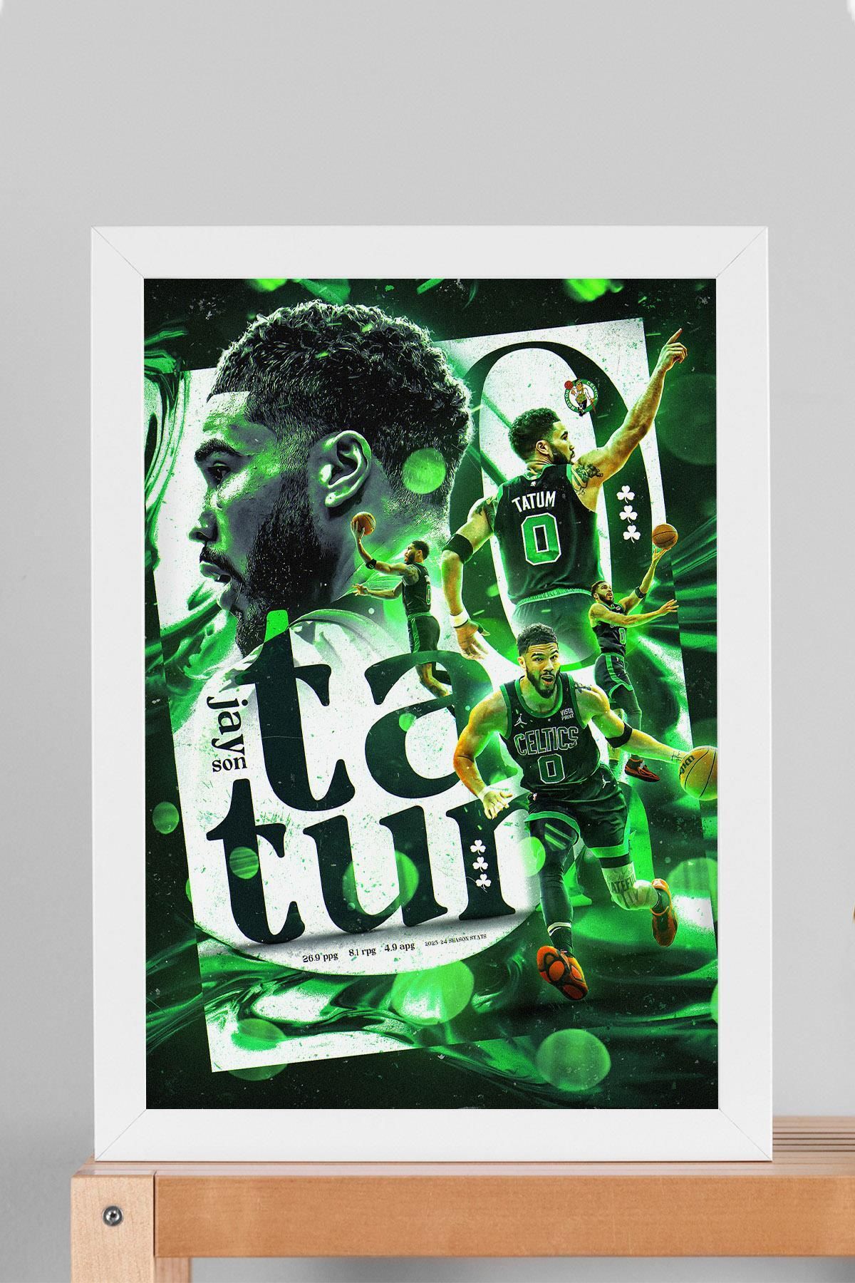 Saturn Jayson Tatum Çerçeveli Tablo - Basketbol NBA Posteri Tablo