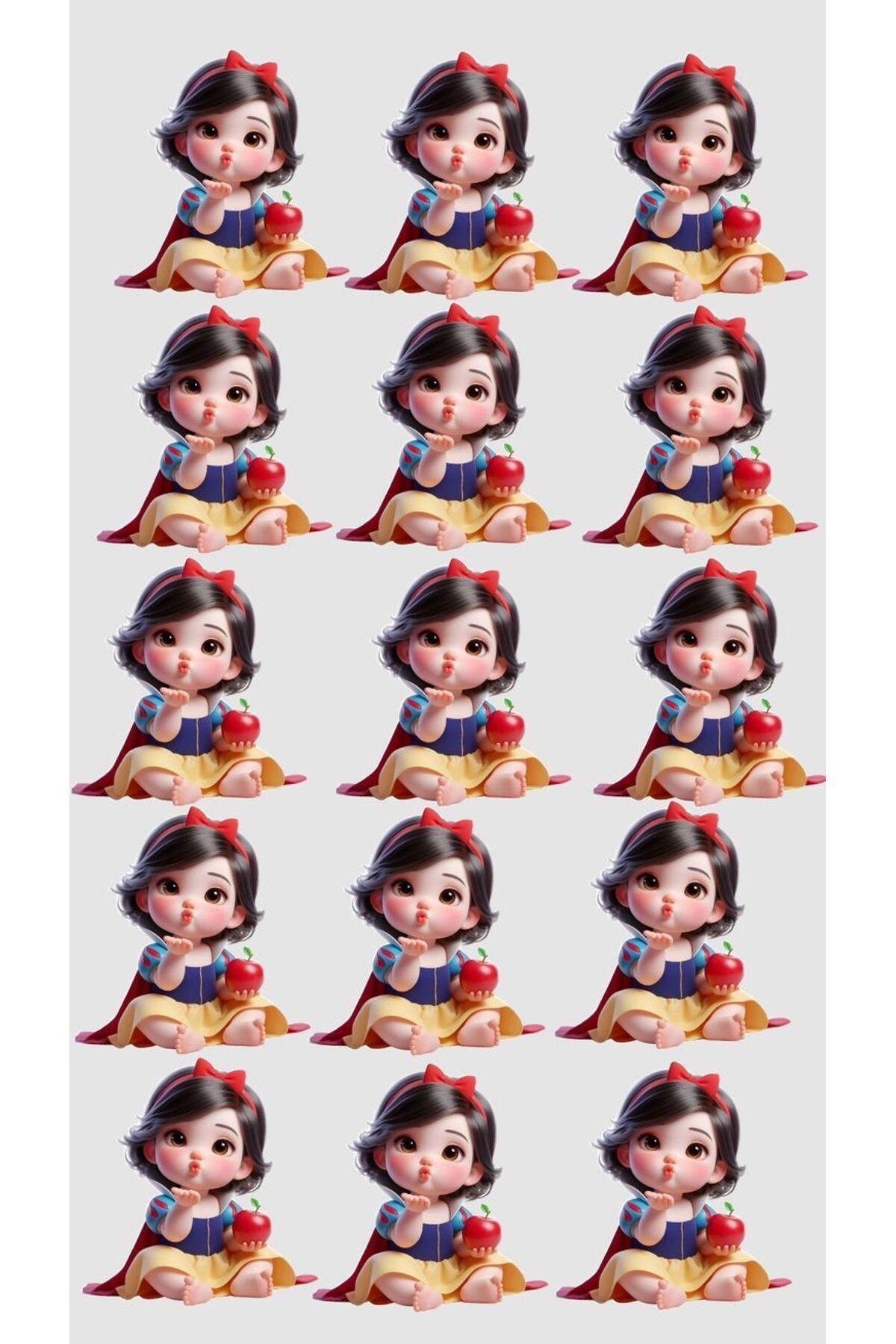 Online pamuk prenses sticker set etiket çıkartma