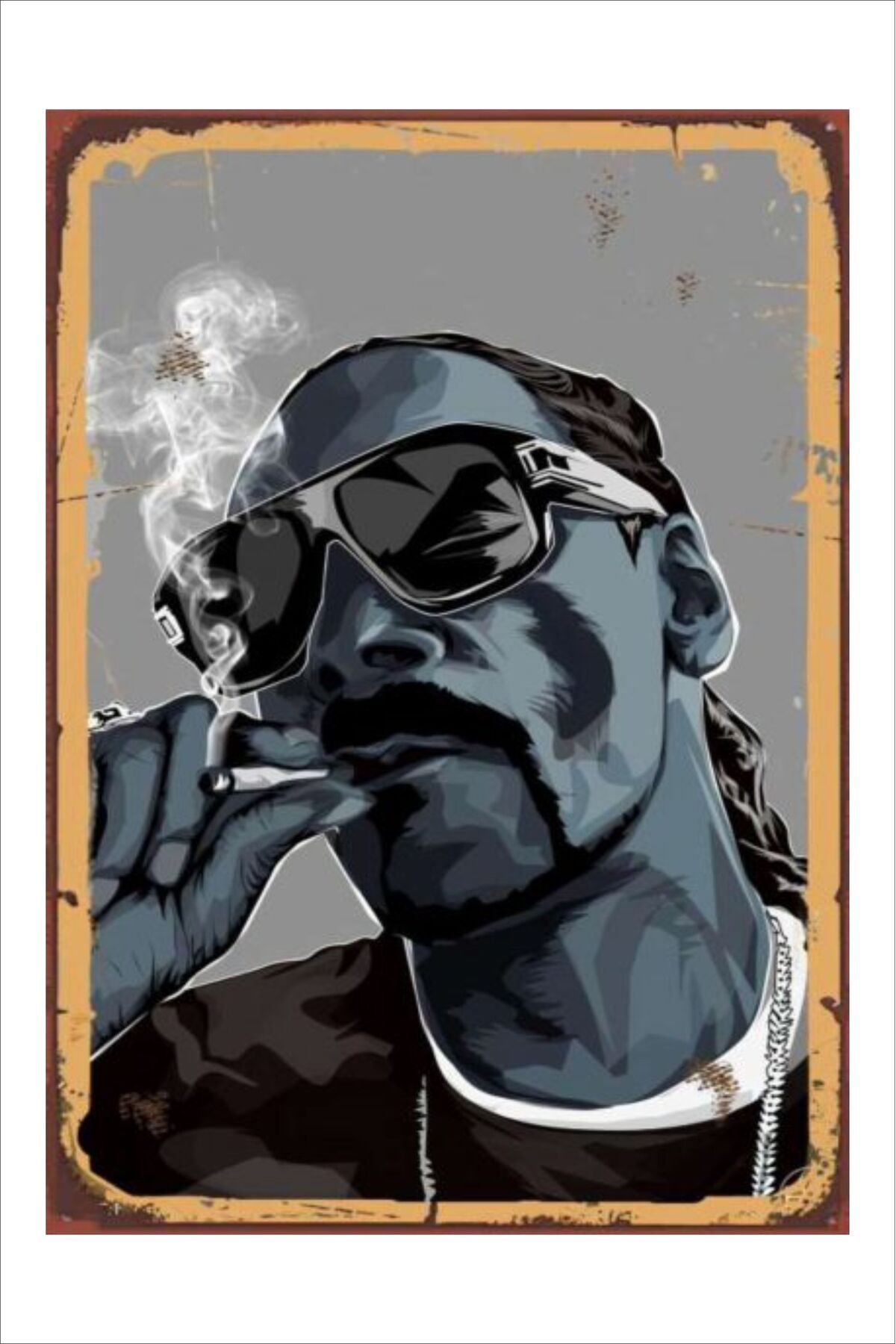 Yeni Yıldız Reklam RETRO SNOOP DOGG DUVAR RESİMLERİ TABLO