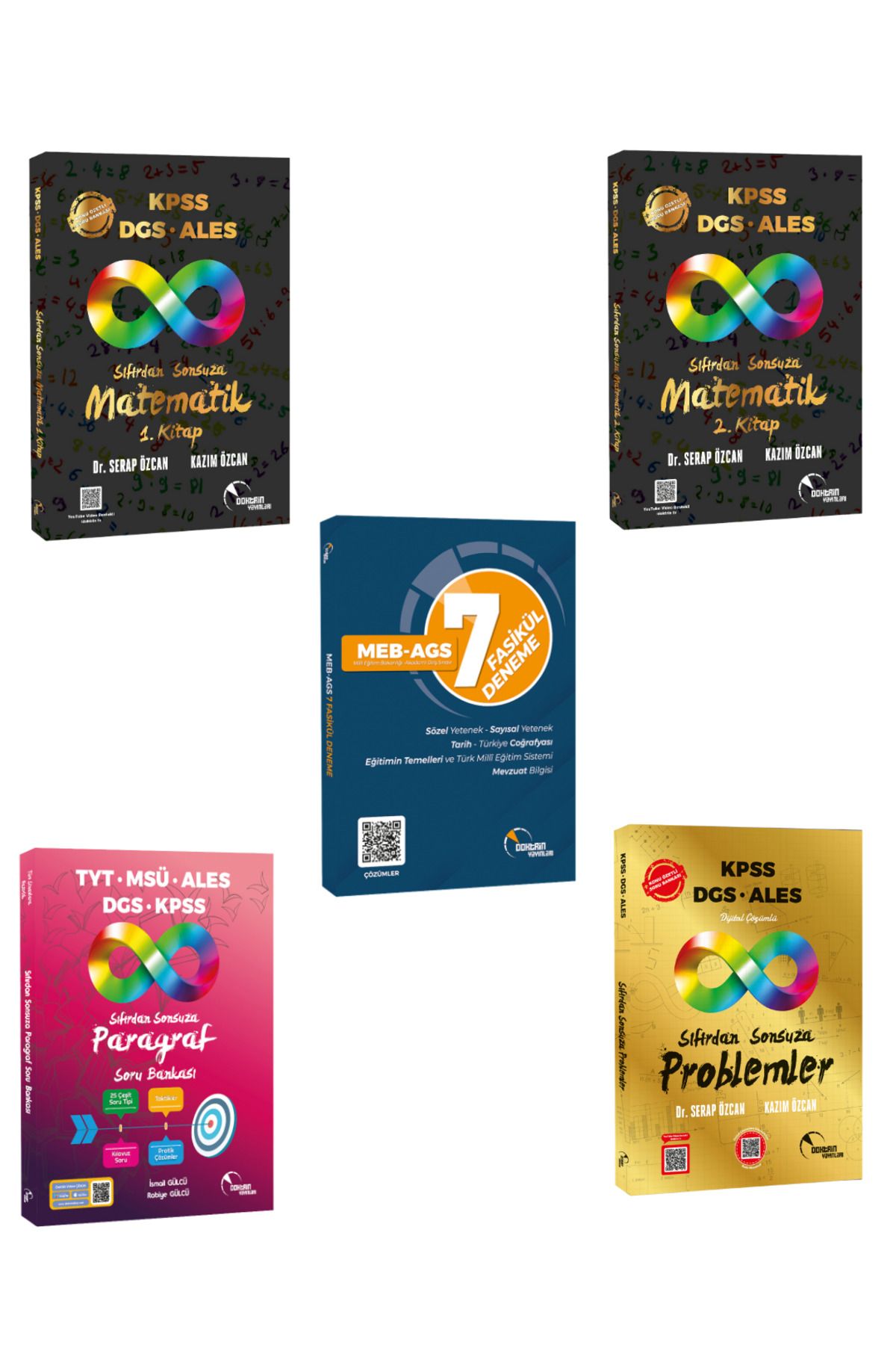 Doktrin Yayınları AGS Matematik Seti (Sıfırdan Sonsuza KPSS DGS ALES 1 ve 2.Kitap+ AGS Deneme + Problemler + Paragraf)