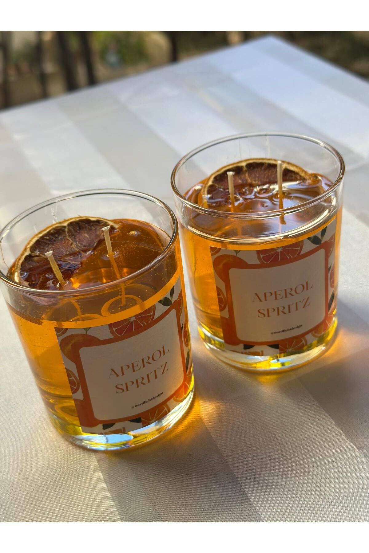 Nordlicht Design Kokteyl Mum, Aperol Mum, Hediyelik Mum