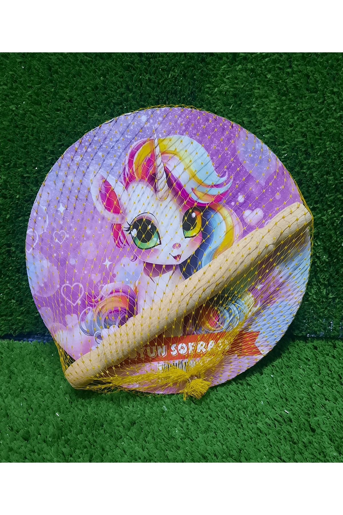 TOYSTAR Ahşap Oyun Hamur Tahtası Merdaneli Resimli Küçük Boy 18,5 cm 1 Adet