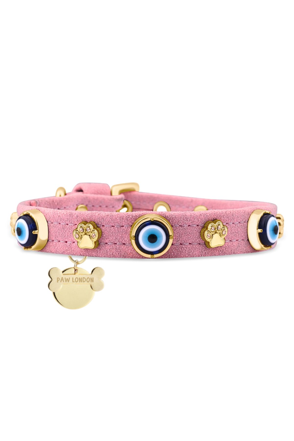 Mon A Paw Nazar Boncuklu Köpek Boyun Tasması Toz Pembe