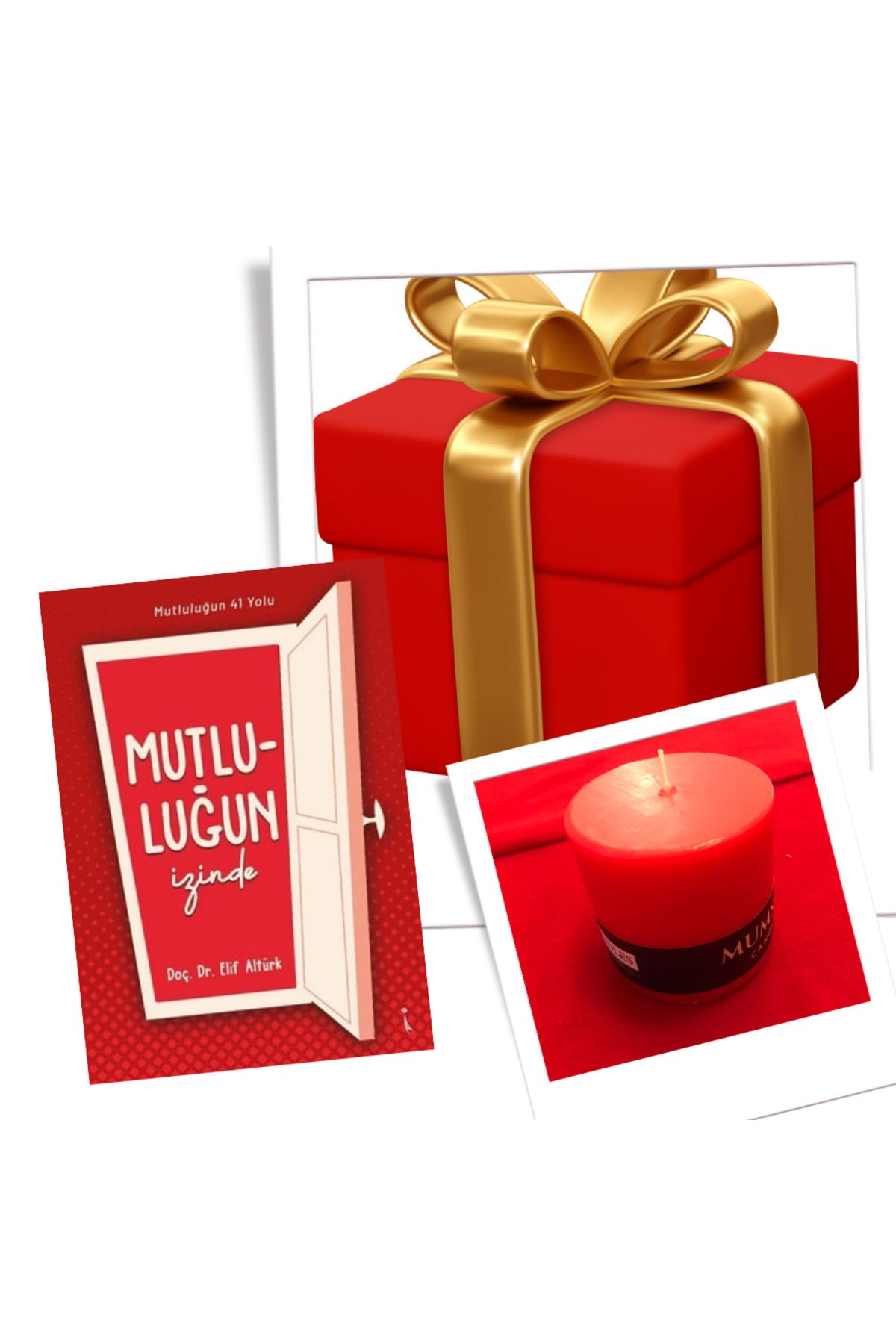 Warm Mutluluk Kutusu – Kitap, Mum, Tütsü ve Yaşam Çiçeği Kolyesi Hediyelik Set