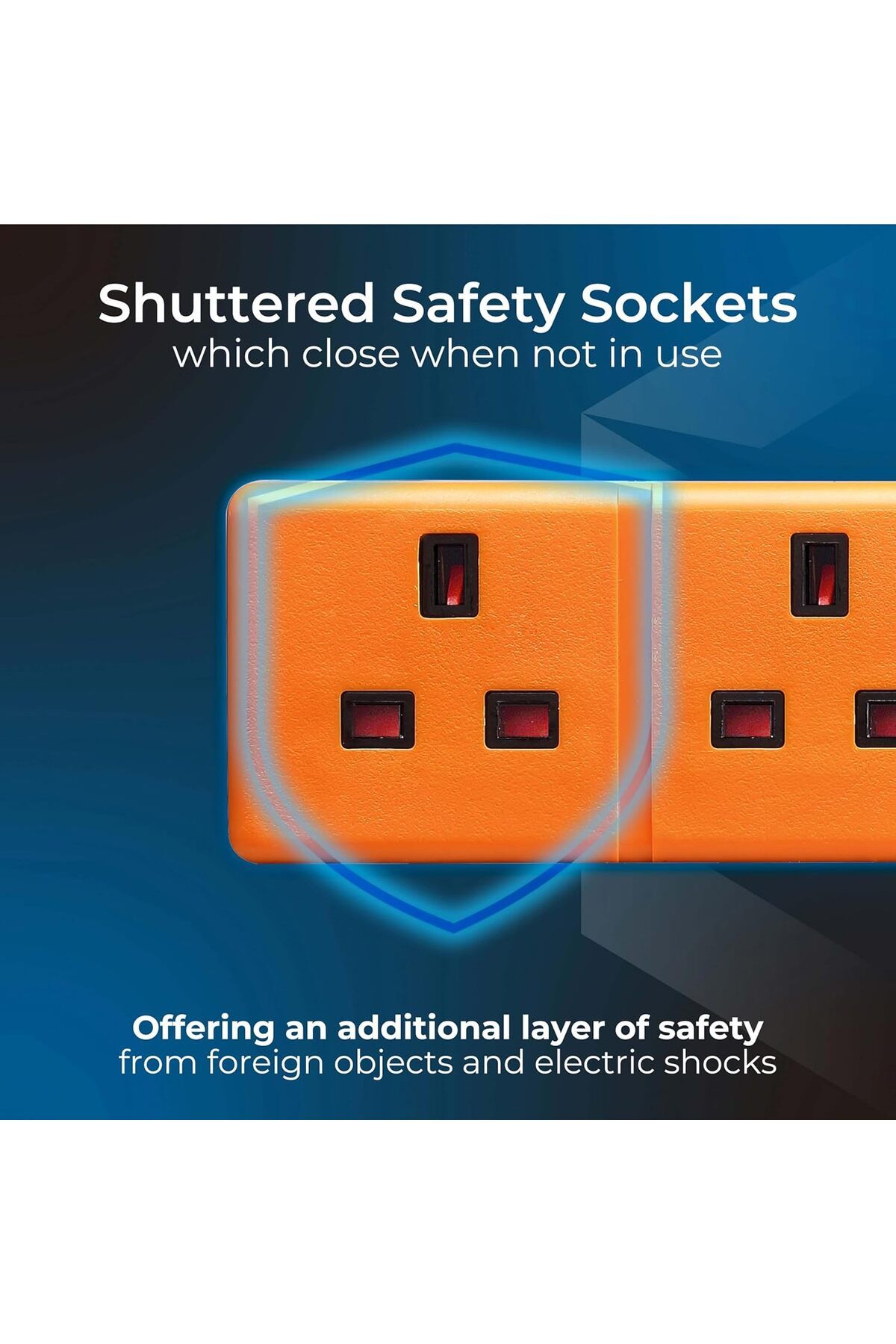 Masterplug-Four Socket Extension Lead with LED Power Indicator, Unswitched, 5 M Cable, Heavy Duty 9