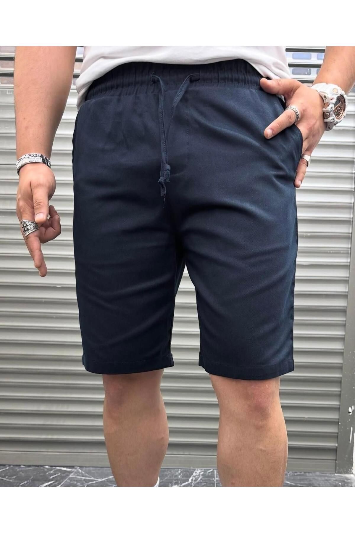 MODA LACİVERT GABARDİN ŞORT