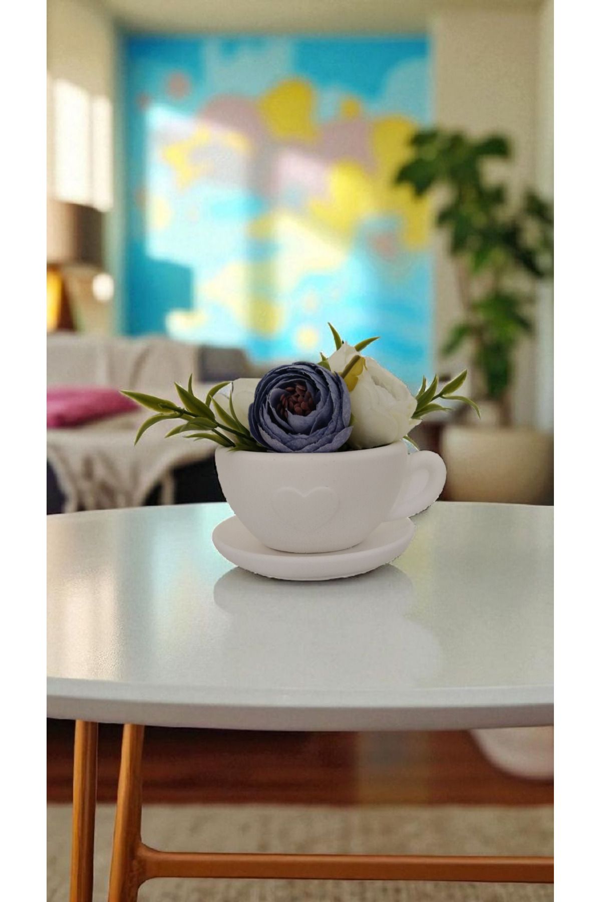 Home Dekoratif mini fincan saksı
