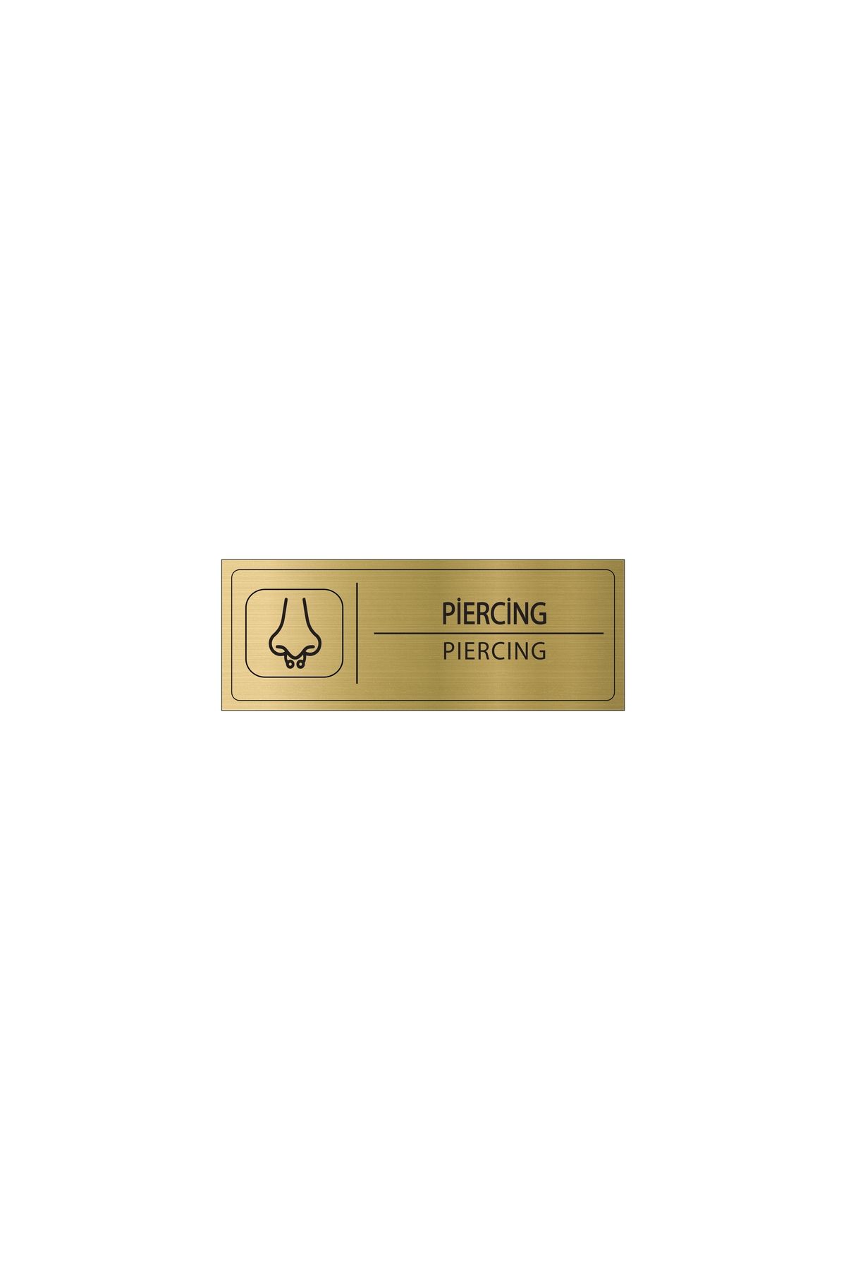 Mayeka Piercing İsimlik Altın Metal Kapı İsimliği Levhası Yönlendirme Tabelası