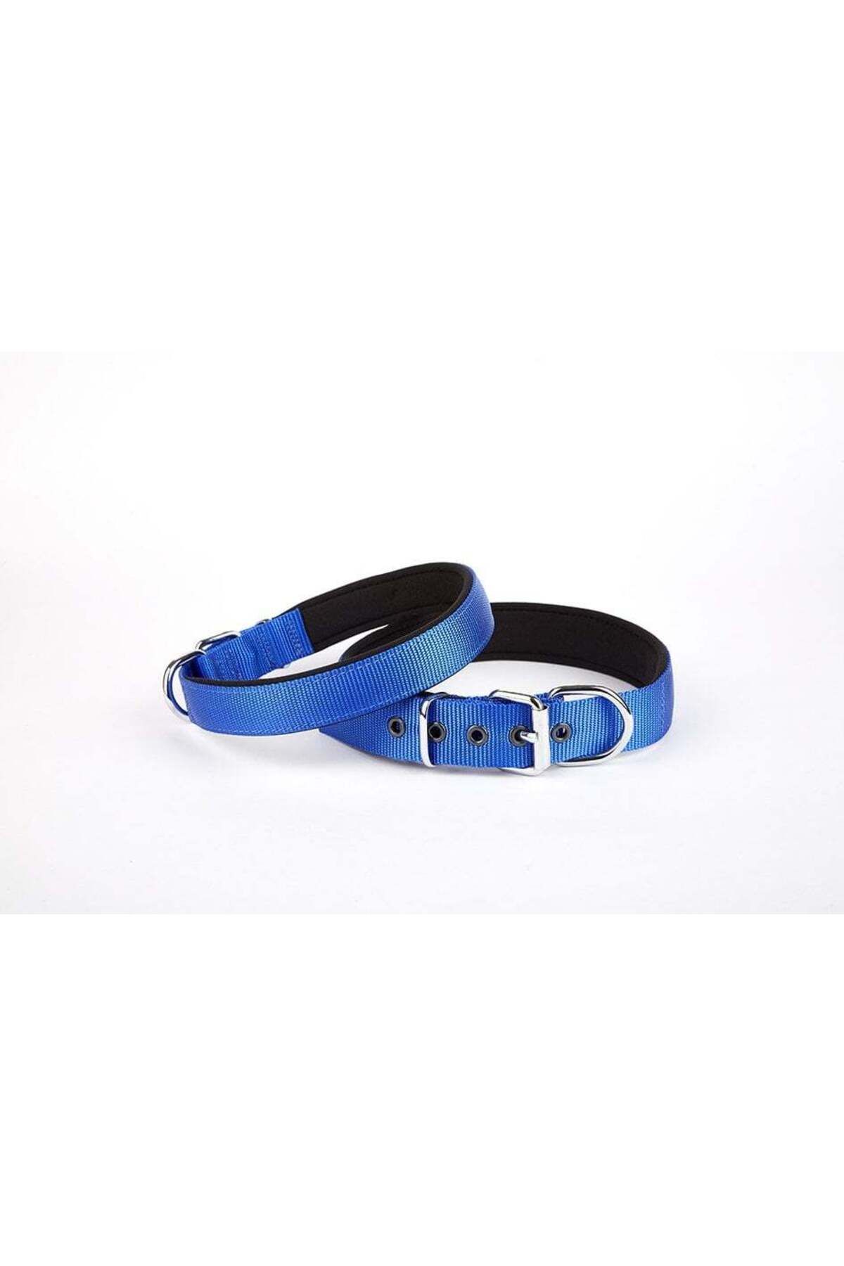 Zayla Dokuma Köpek Boyun Tasması 45-52 cm Mavi