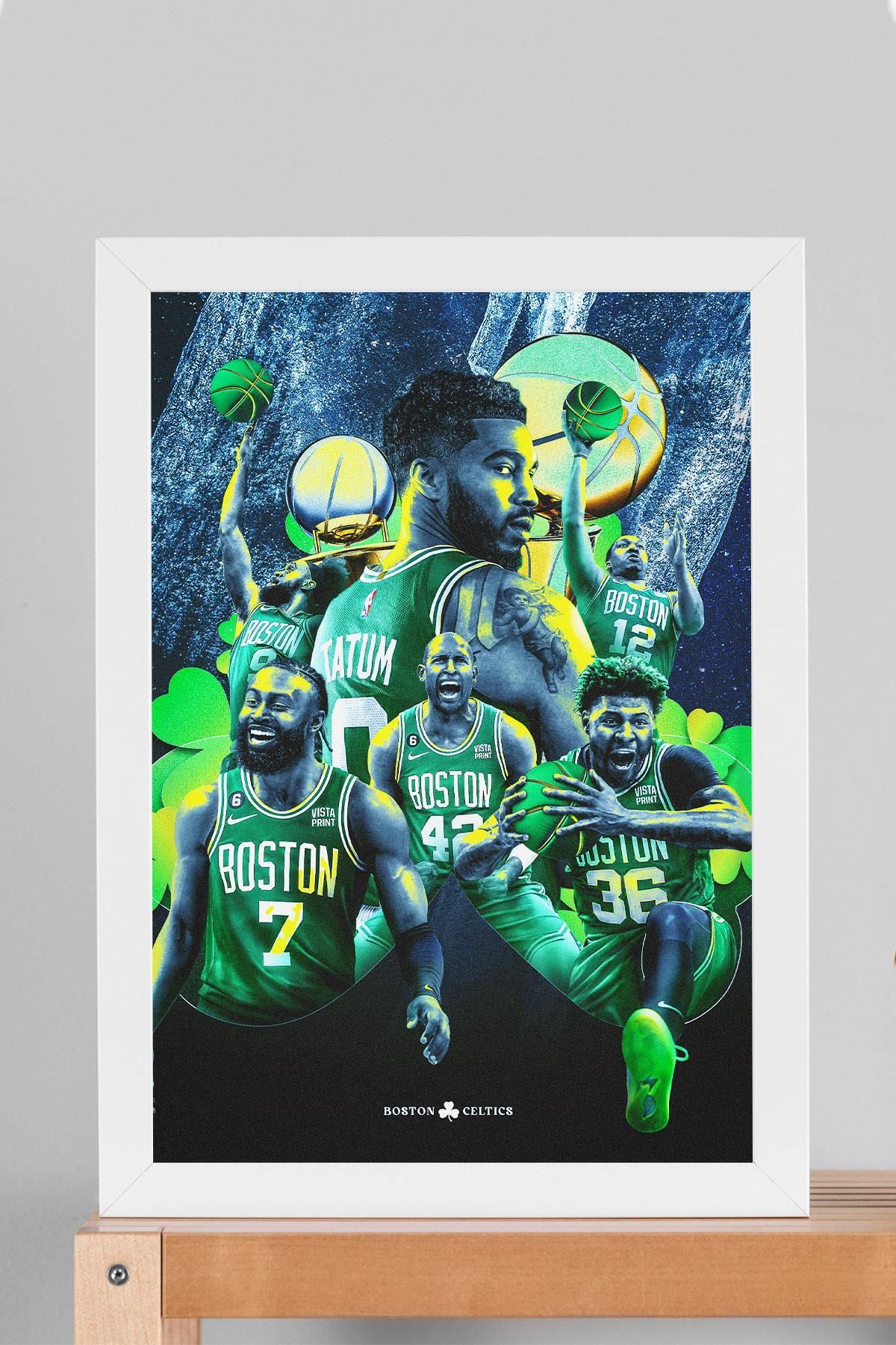 Saturn Jayson Tatum Boston Celtics Çerçeveli Tablo - Basketbol NBA Posteri Tablo