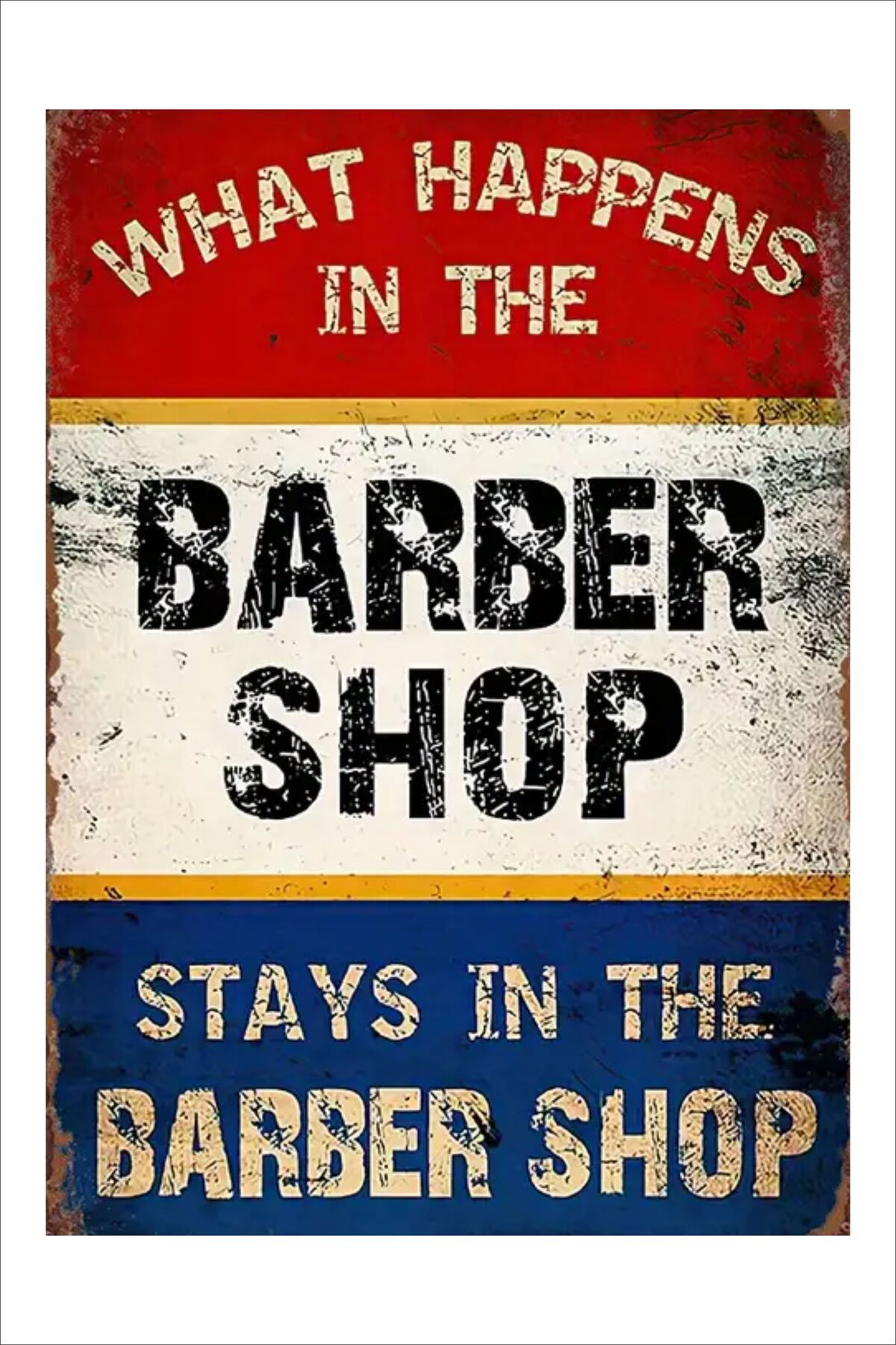 Yeni Yıldız Reklam RETRO BARBER SHOP DUVAR YAZILARI SÖZLERİ TABLO