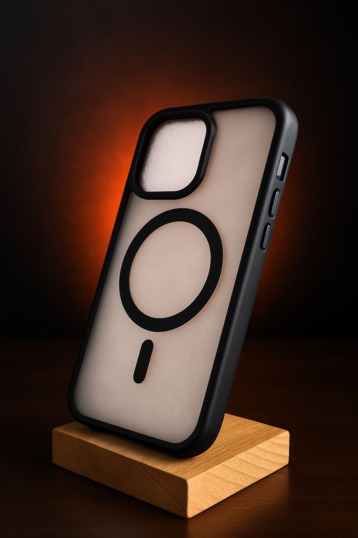 shop iPhone 16 Promax Siyah Çerçeveli Mat Şeffaf Kılıf – Net Stil, Soğukkanlı Koruma