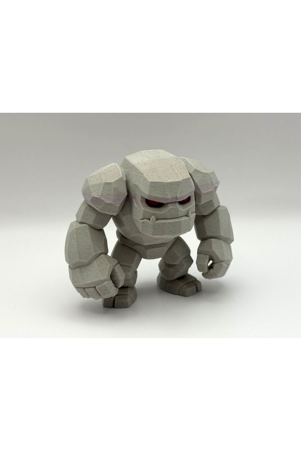 Stone Golem Figür 10 cm 3D Baskı Dekoratif Fantastik Karakter Koleksiyon Biblosu