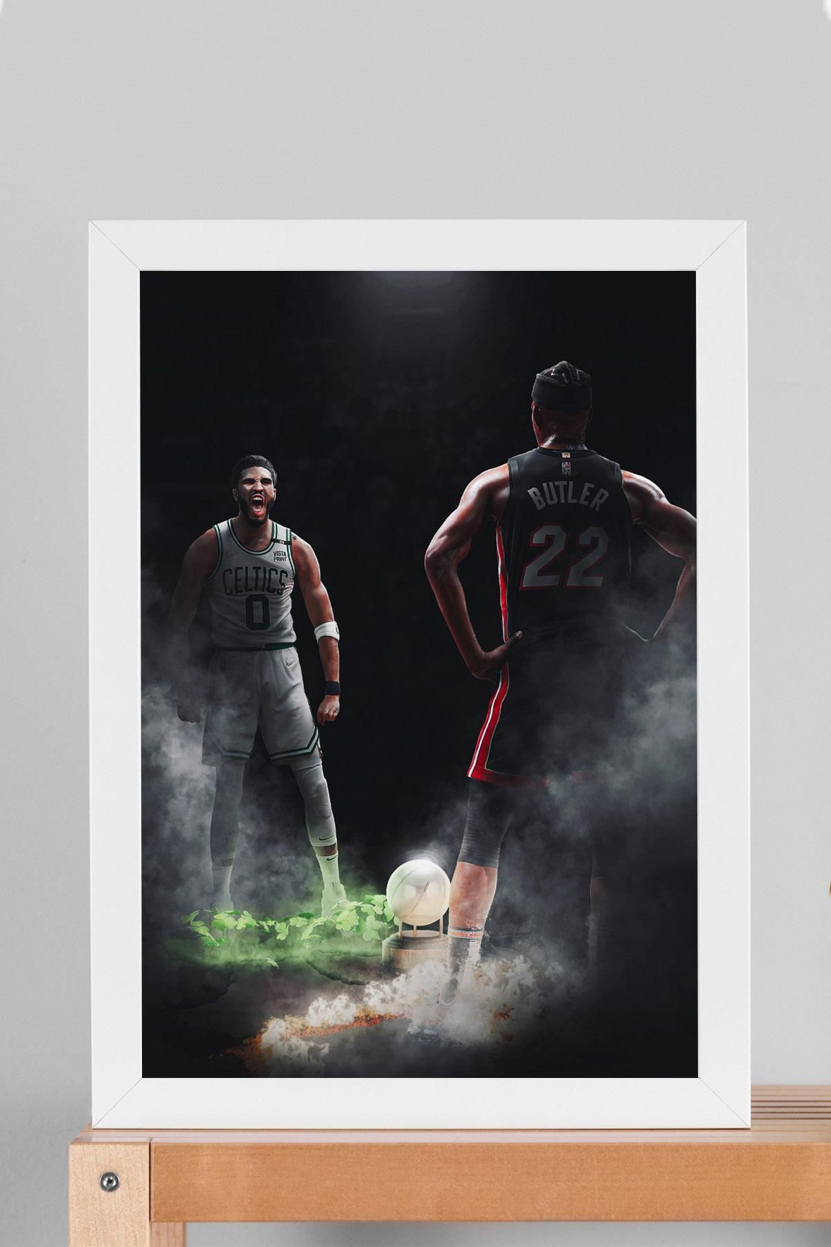 Saturn Jayson Tatum Jimmy Butler Çerçeveli Tablo - Basketbol NBA Posteri Tablo