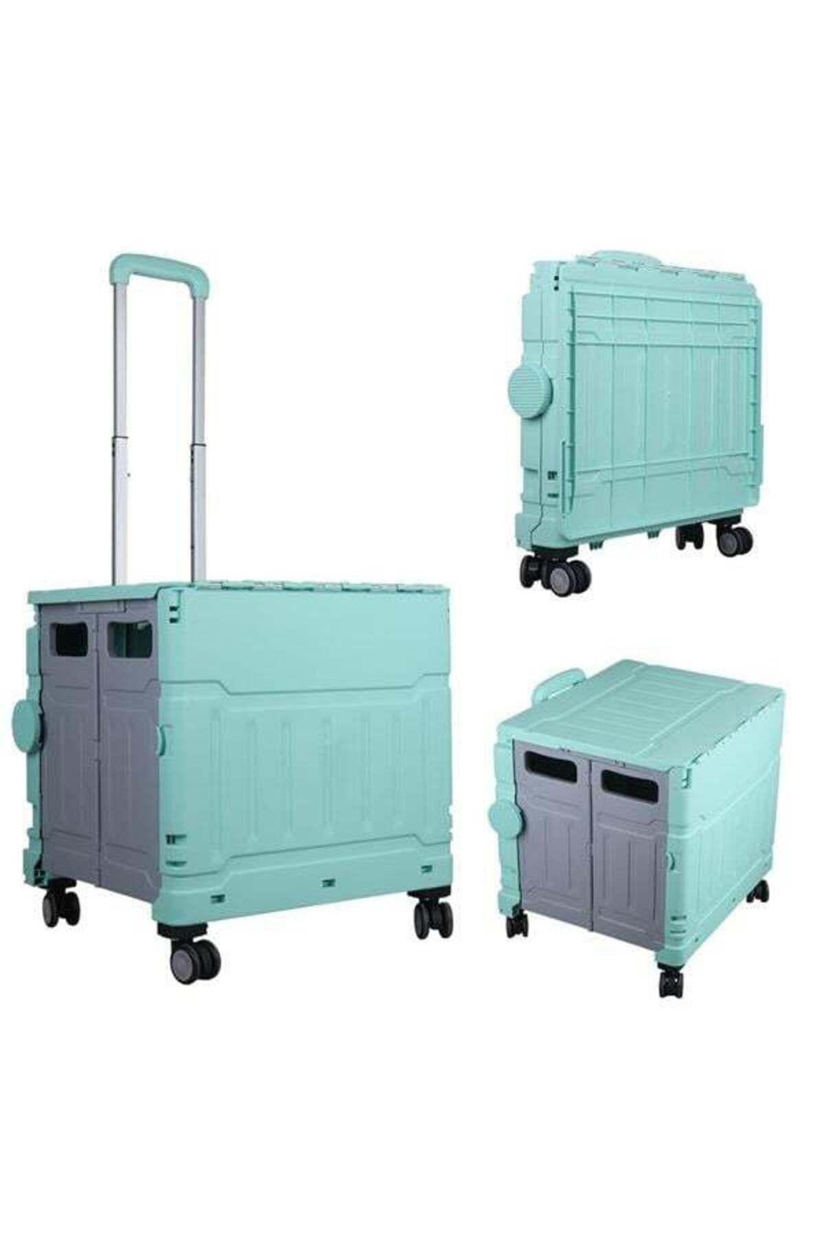 Zayla Sunup SN-26968 Katlanabilir Market Pazar Kamp Tekerlekli Alışveriş Arabası 60KG Kapasiteli