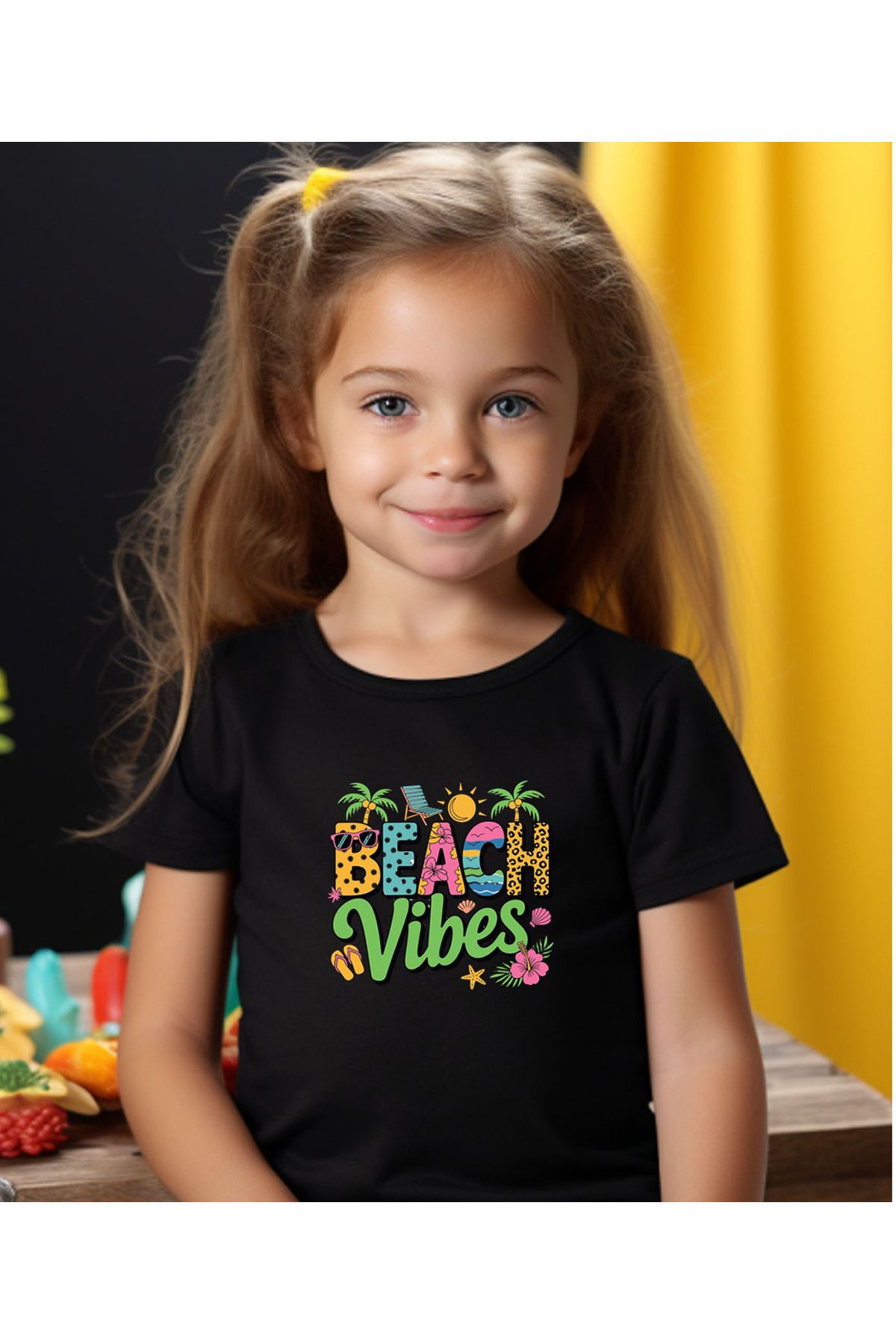 ASELİNDA-Beach Vibes Vacation Printed Mother-Daughter Matching T-Shirt (Add 2 to Cart for Matching) 3