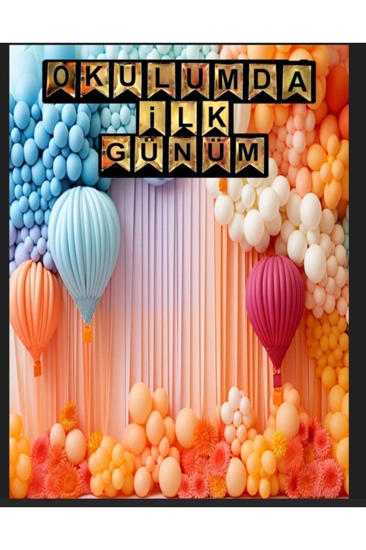 PROMISEBACKDROP2 OKULDA İLK GÜNÜM RENKLİ/ BİR YILA HAZIR MISIN ? / OKUL AÇILIŞI / SINIF PANOSU / OKULDAYIZ 150 X 200