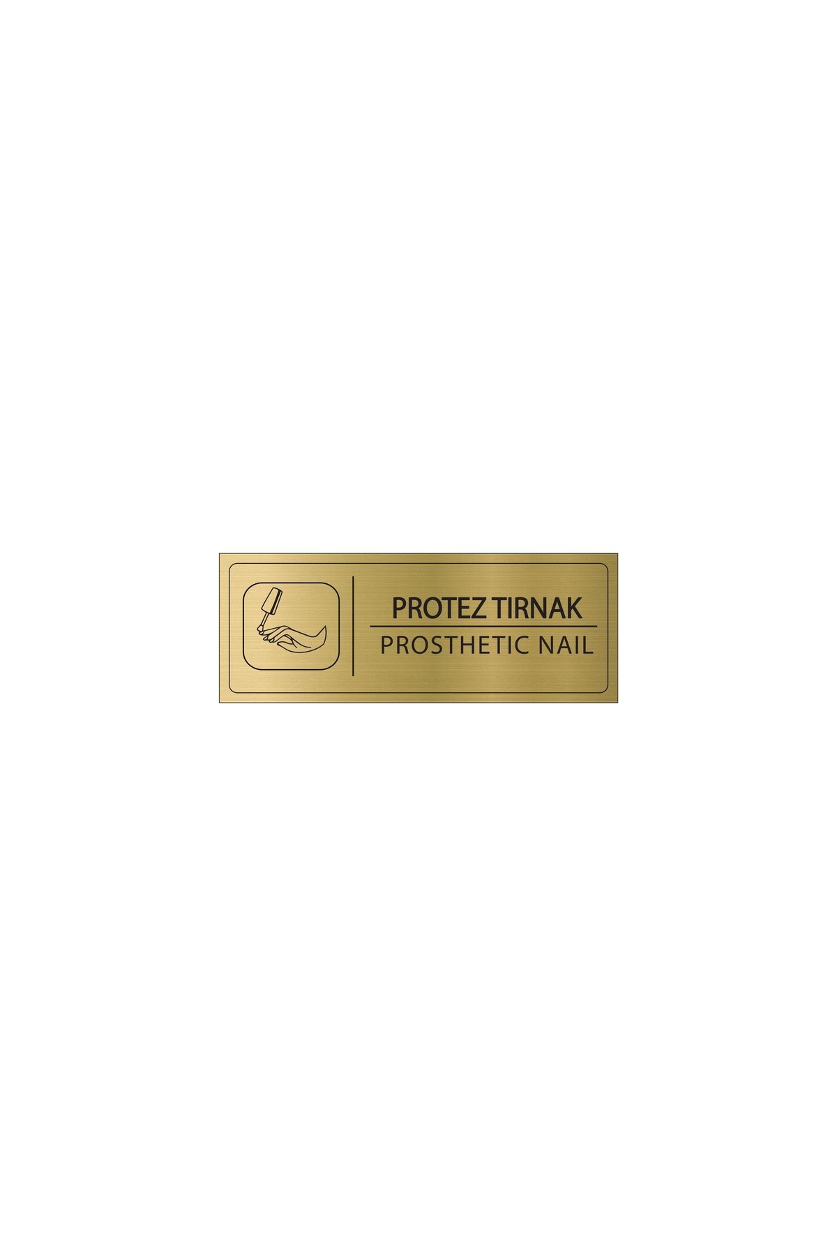 Mayeka Protez Tırnak İsimlik Altın Metal Kapı İsimliği Levhası Yönlendirme Tabelası