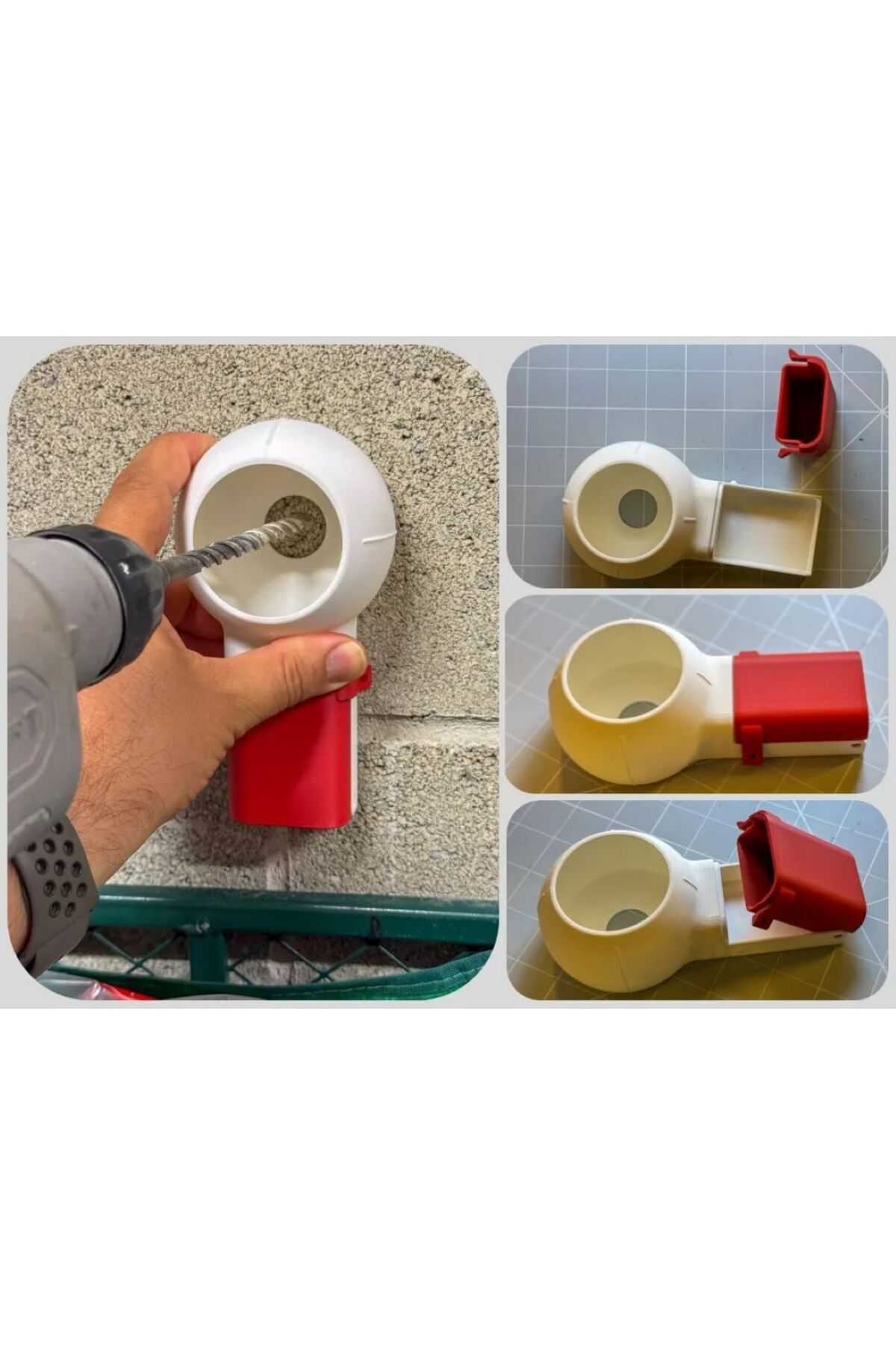 Goplast Premium Matkap Ucu Toz Toplayıcı Aparat, MATKAP TOZ KAPAĞI, Toz tutucu tozlanma önleyici hazne