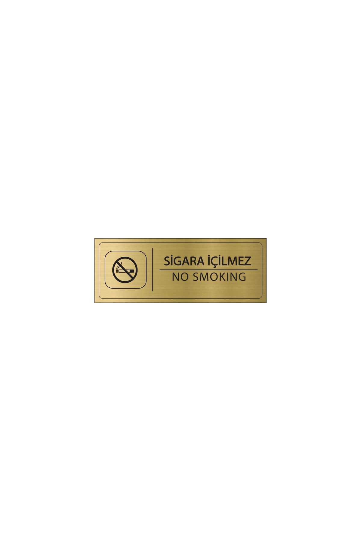 Mayeka Sigara İçilmez İsimlik Altın Metal Kapı İsimliği Levhası Yönlendirme Tabelası