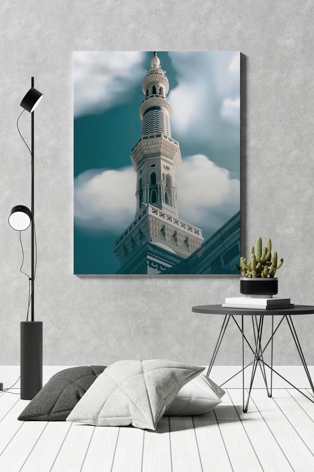SELMIRA Gökyüzündeki Camii Minaresi Kanvas Tablo