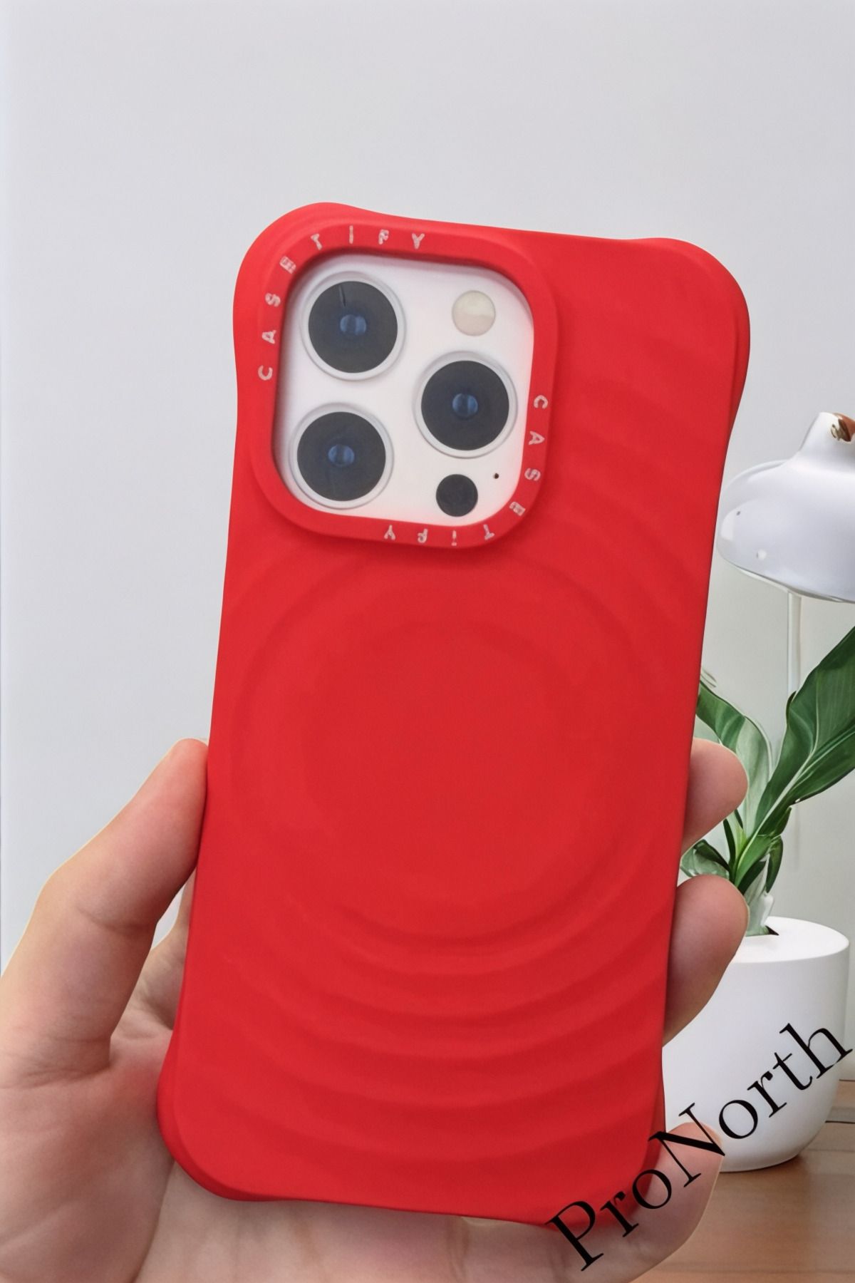 ProNorth IPhone 15 PRO MAX Kılıf Damla Tasarımlı Kamera Çıkıntılı Köşe Korumalı Magsafe Şarj Destekli Kapak