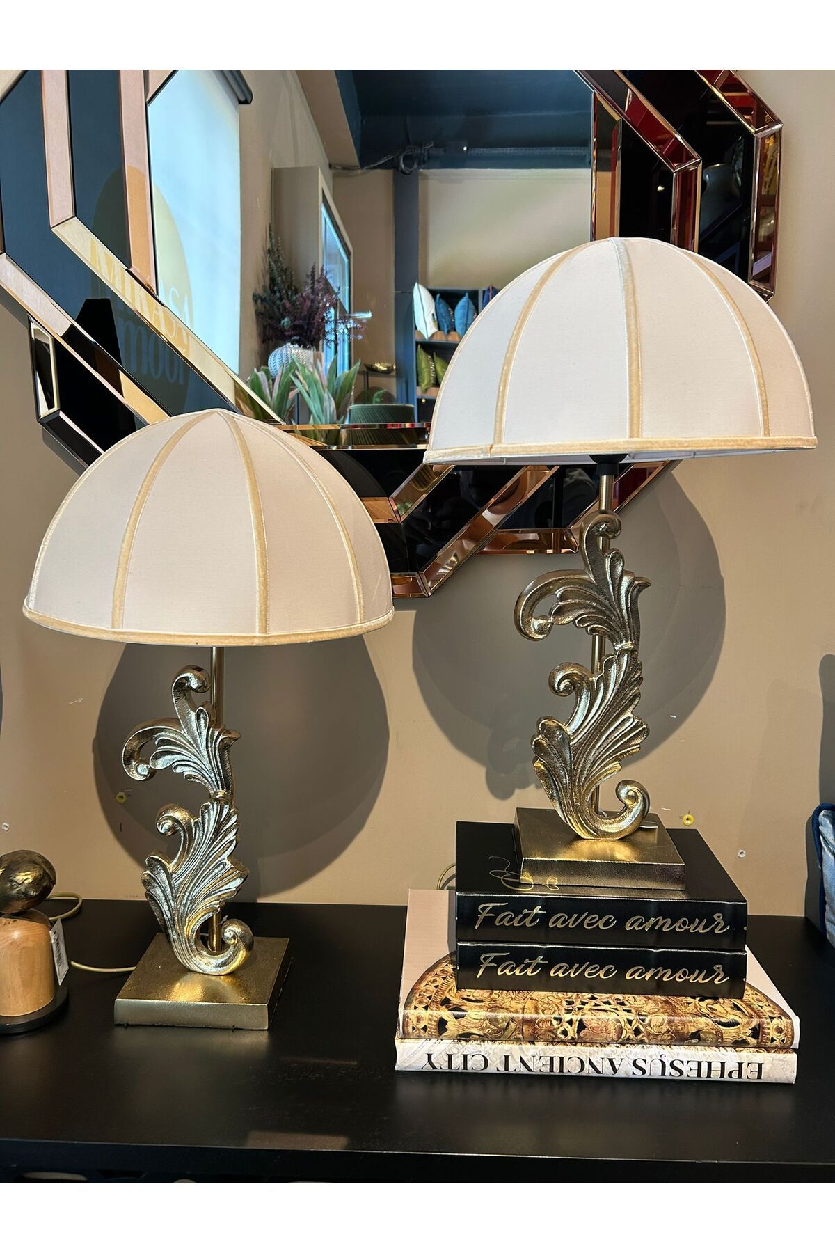 Mikasa Moor ANTİK GOLD KREM ABAJUR 62x38