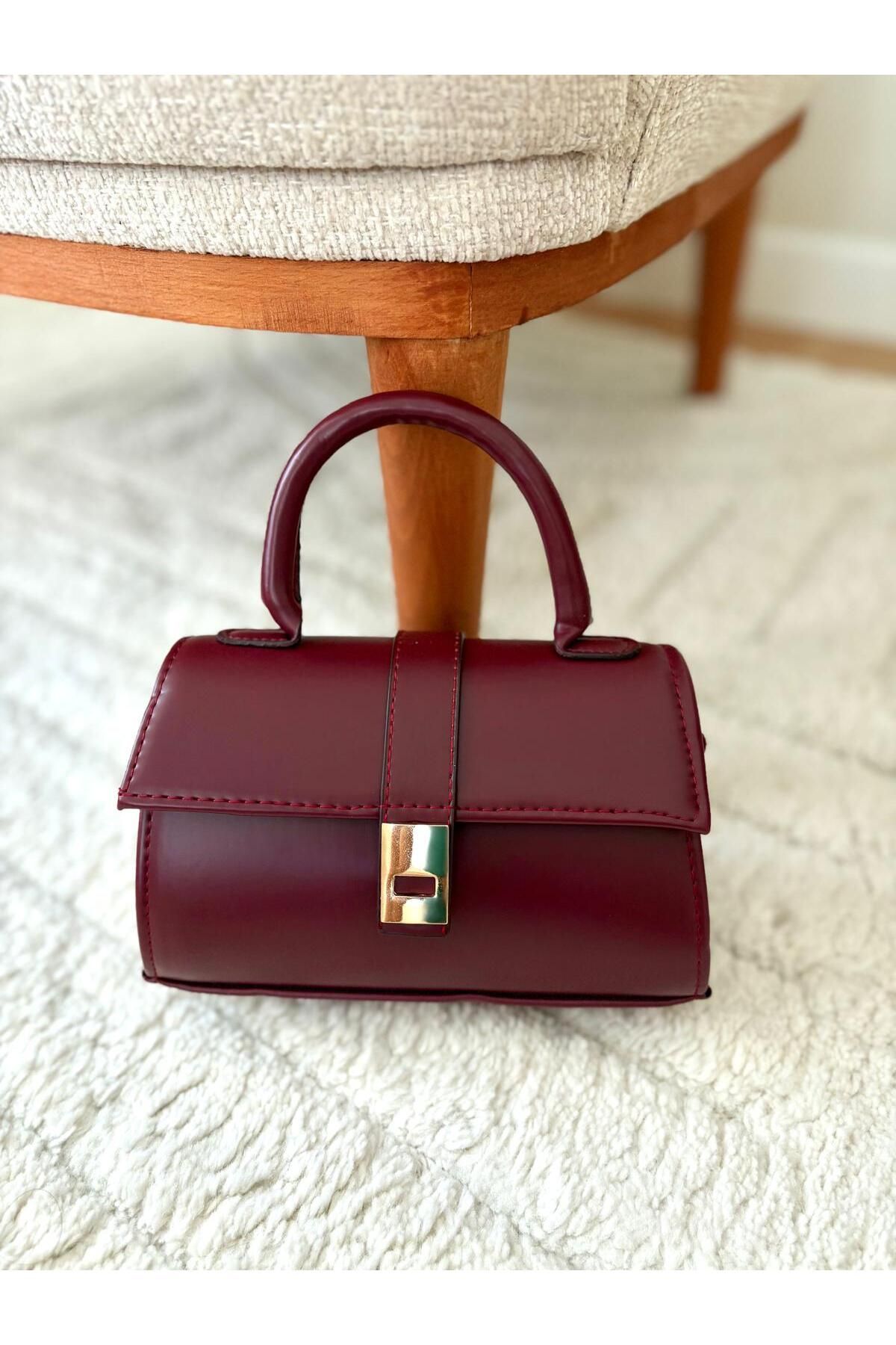 Z&M COLLECTION BAG SHOPPİNG Gold Detaylı Çıtçıt Kapamalı El-Omuz ve Çapraz Kullanıma Uygun Ayarlanabilir Askılı Kadın Çanta