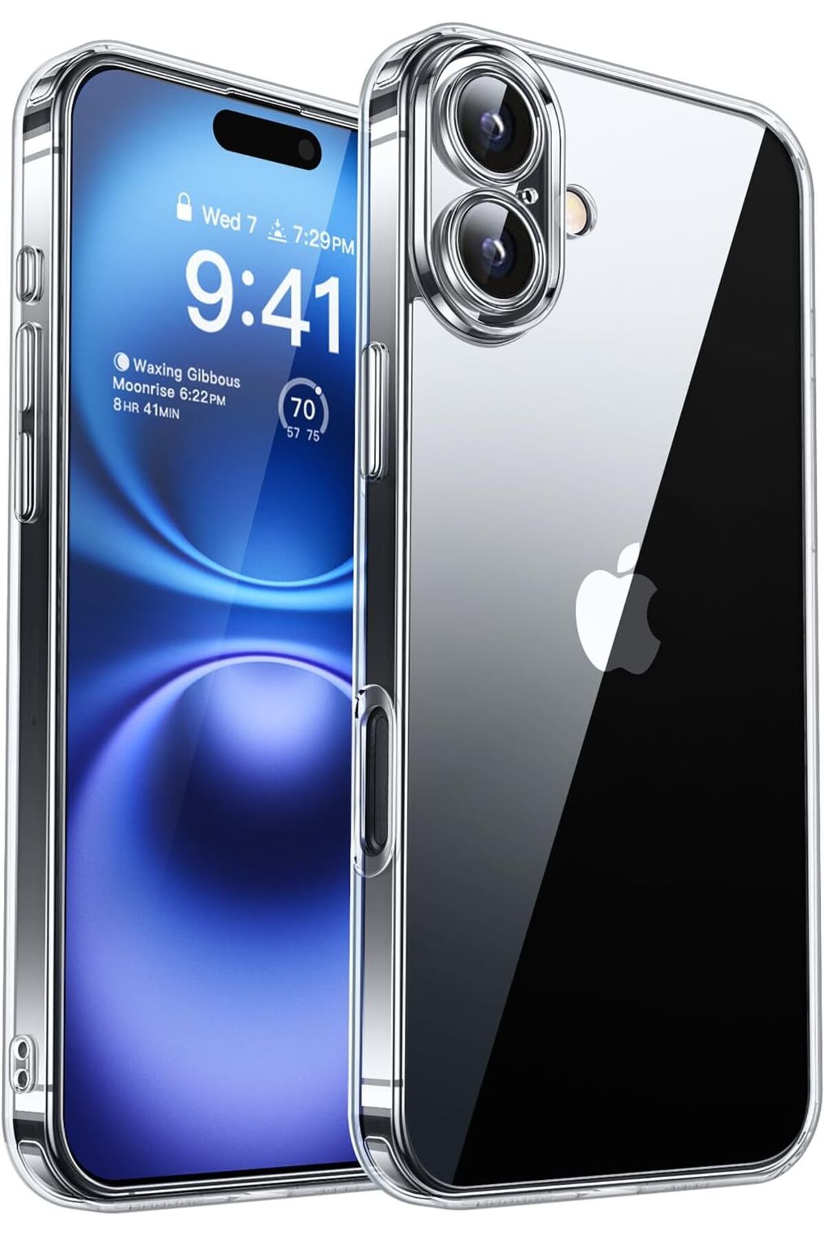 Wevox iPhone 16 Uyumlu Kılıf Kamera Çıkıntılı Korumalı Darbe Önleyici Şeffaf Esnek Renksiz Silikon Kapak