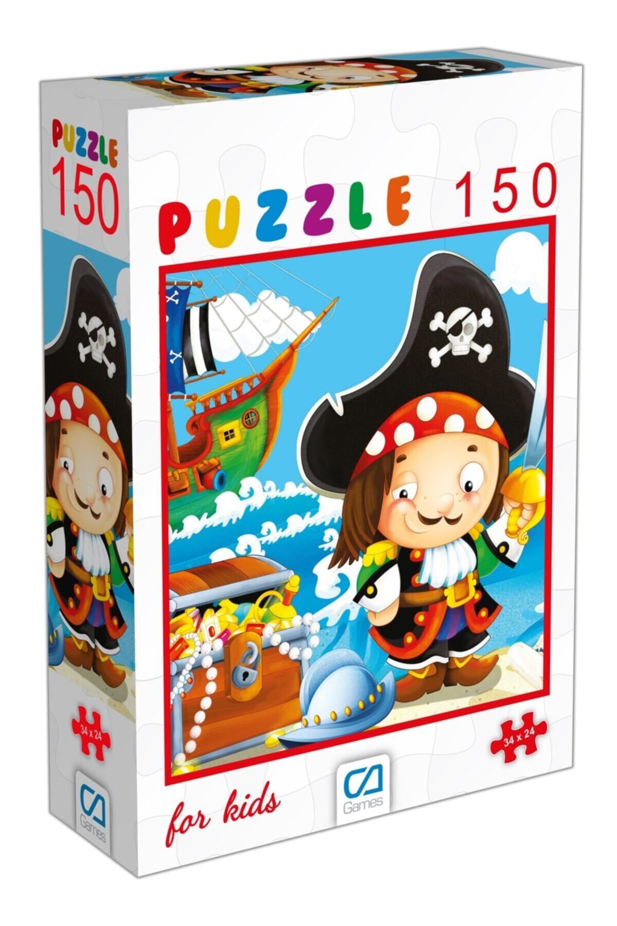 OYUNCAK GEZEGENİ Korsan 150 Parça Puzzle * Boyama Kitabı Hediye 4 Numara