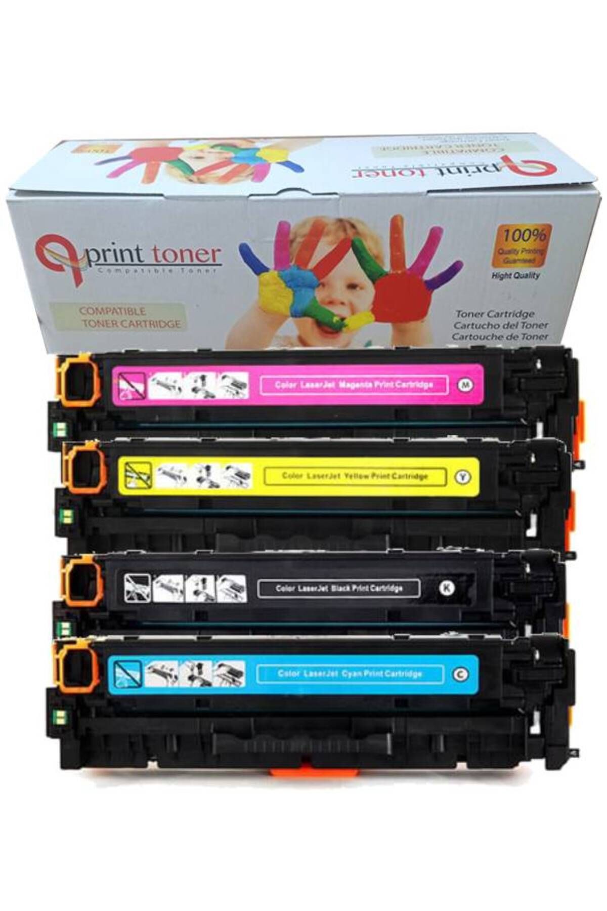 QPRİNT TONER COMPATİBLE TONER QPRİNT TONER Canon Crg 054 Set MUADİL TONER 4 RENK