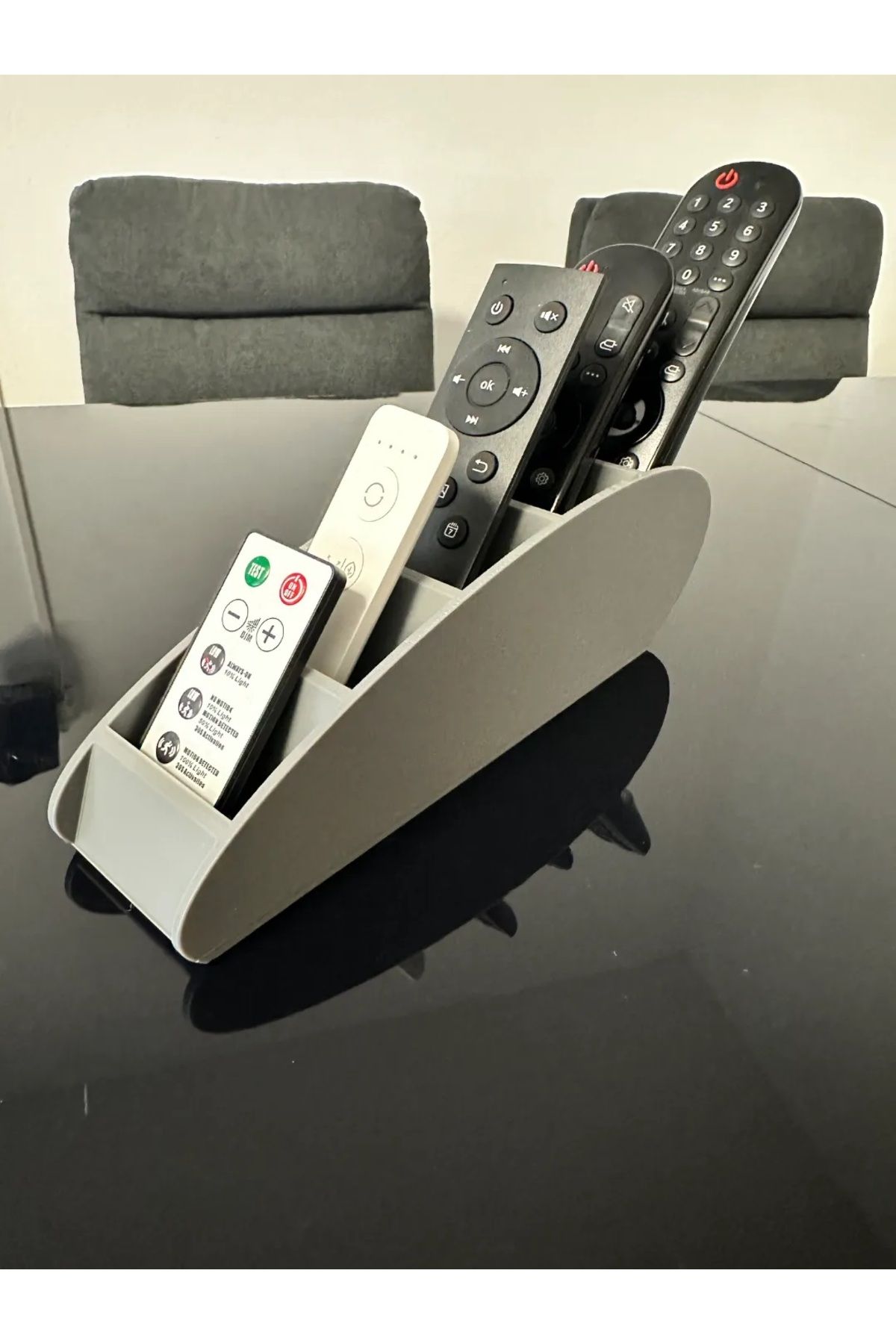 Goplast Premium 5 Gözlü Kumanda Organizer Standı Uzaktan Kumanda Düzenleyici TV Kumandalık Modern